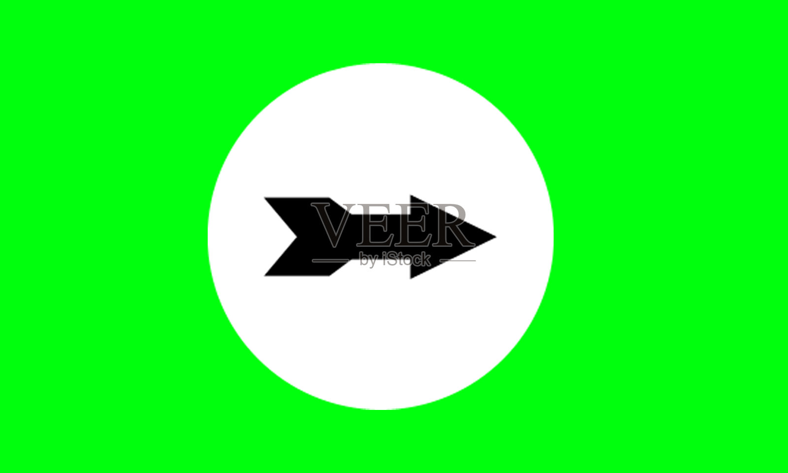 箭头设计元素，图标设计简单，使用方便，因为它采用绿色屏幕插画图片素材