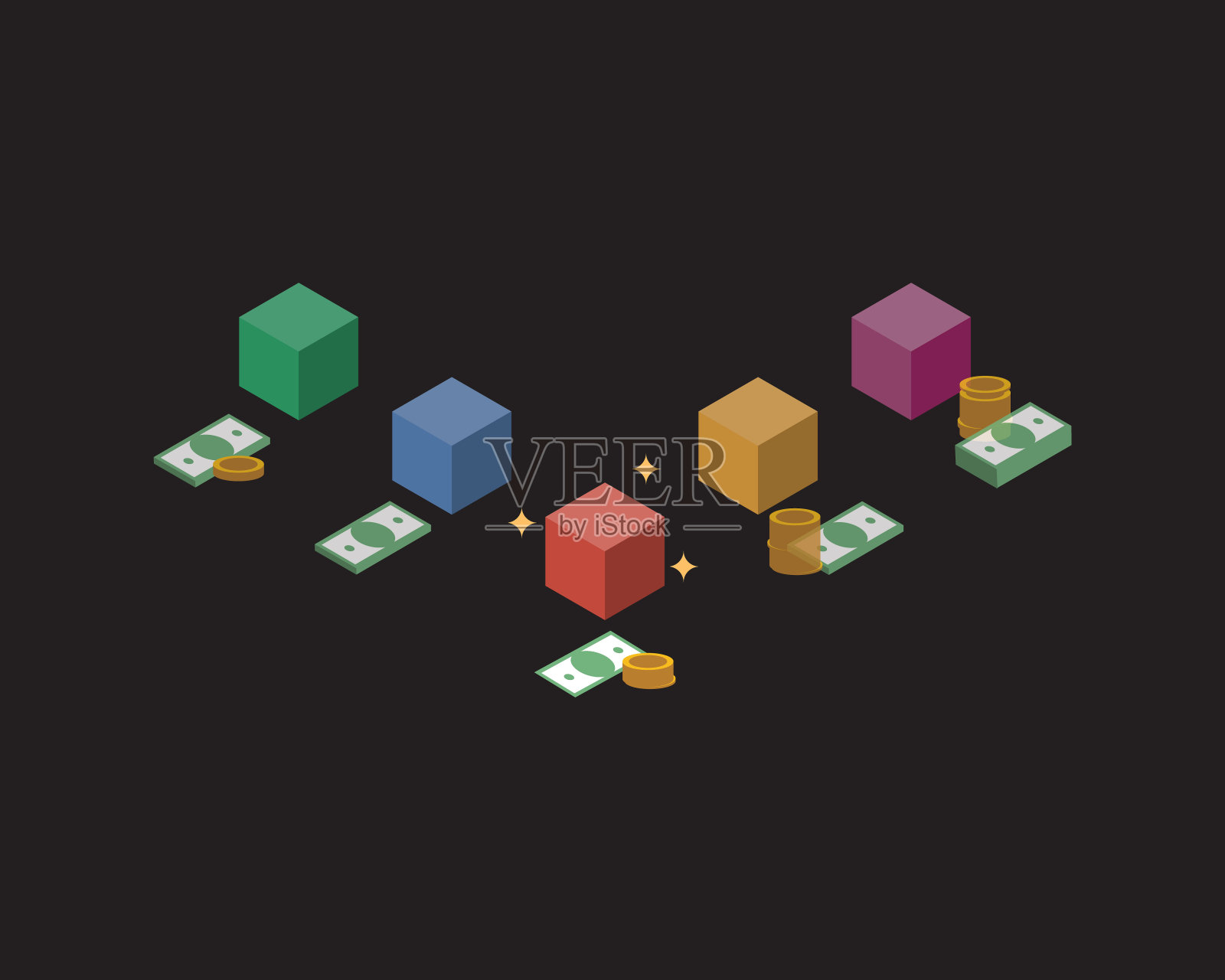 Bulla技术创造的印象，一个项目是廉价的，因为有一堆项目插画图片素材