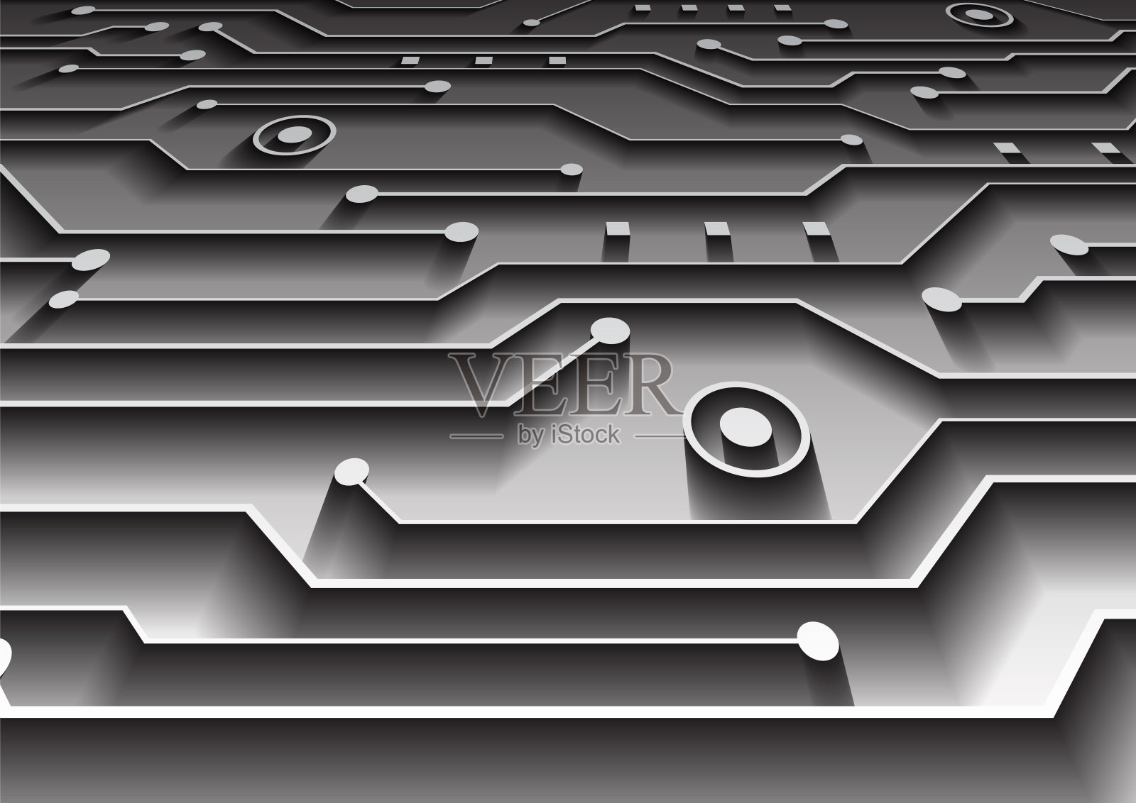 具有高科技数字电路技术背景插画图片素材