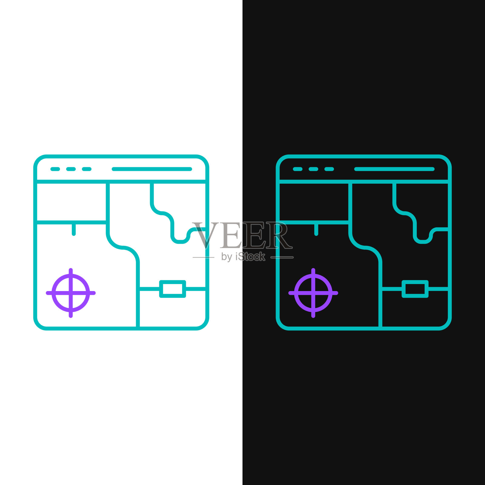 线信息图城市地图导航图标插画图片素材