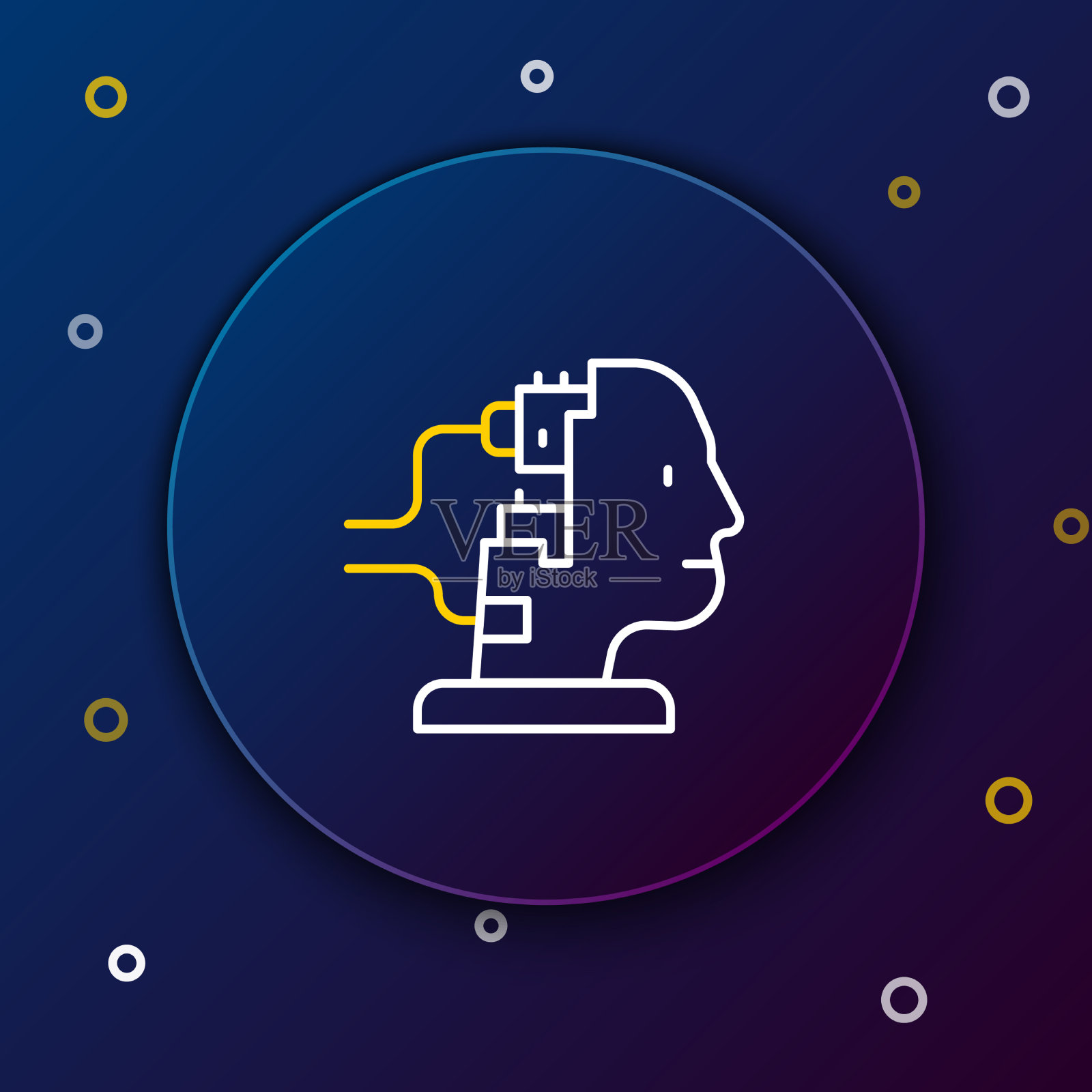 线路机器人连接维修图标隔离插画图片素材