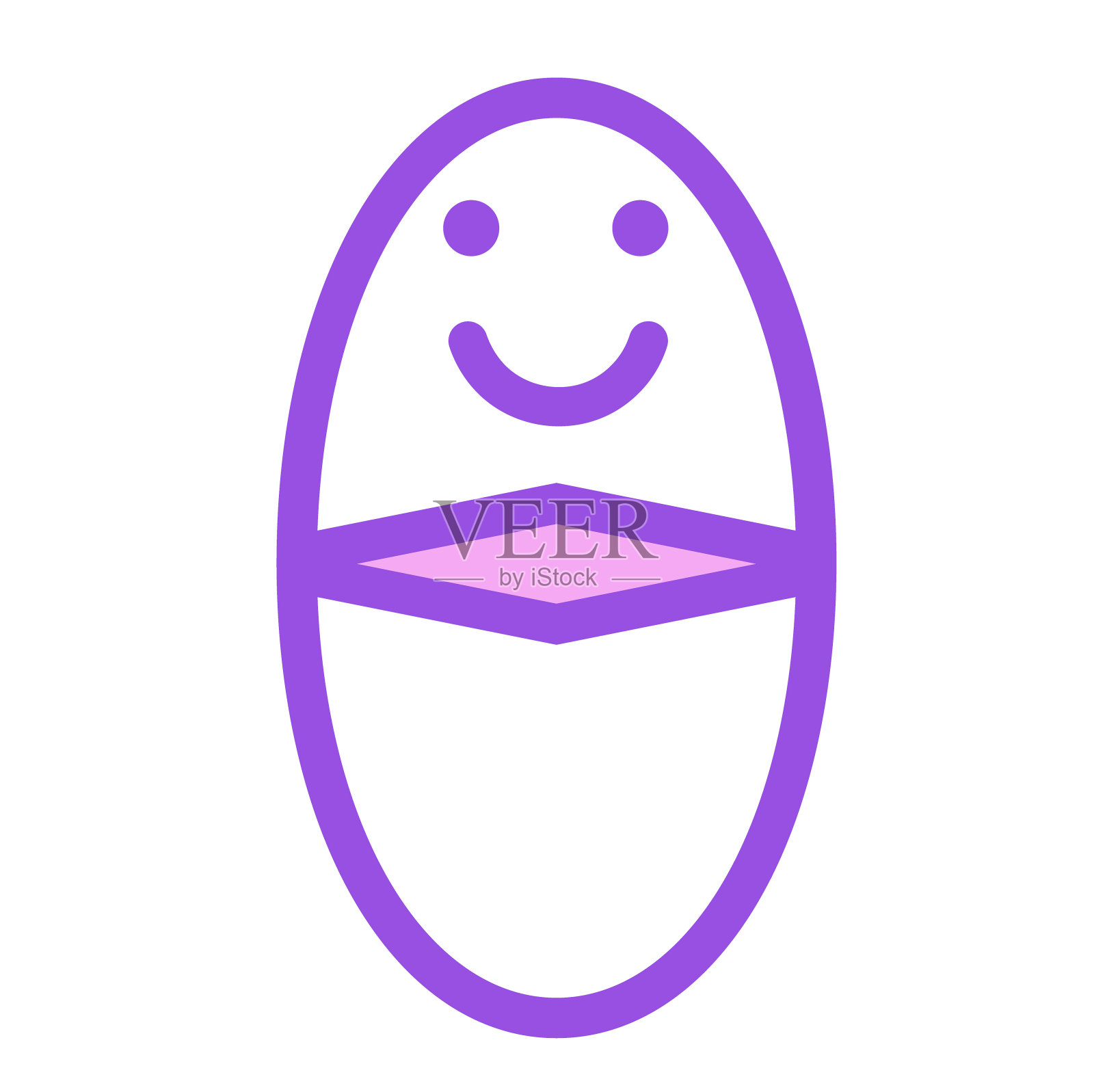 有趣的药丸图标孤立在白色背景插画图片素材