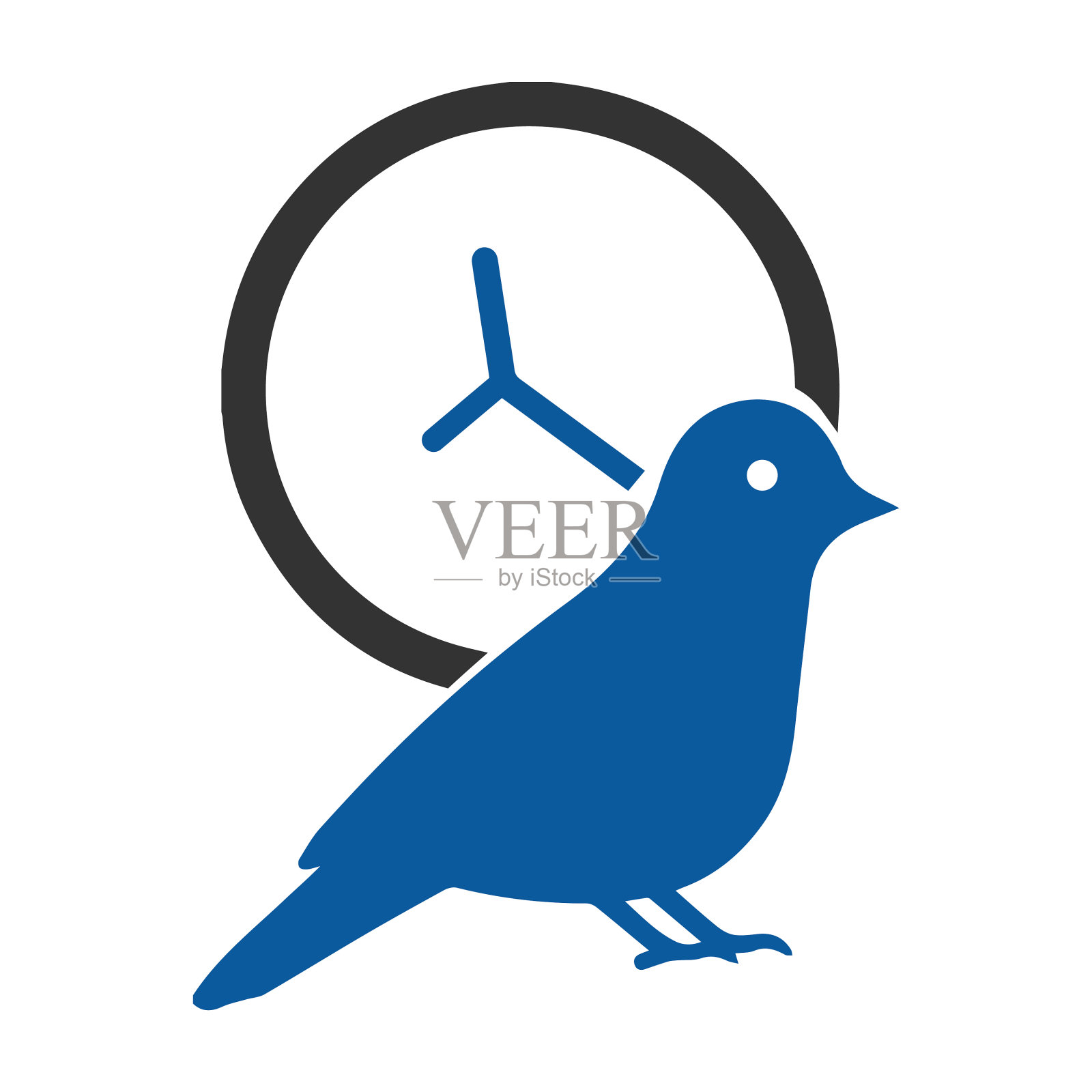 鸟时间图标插画图片素材