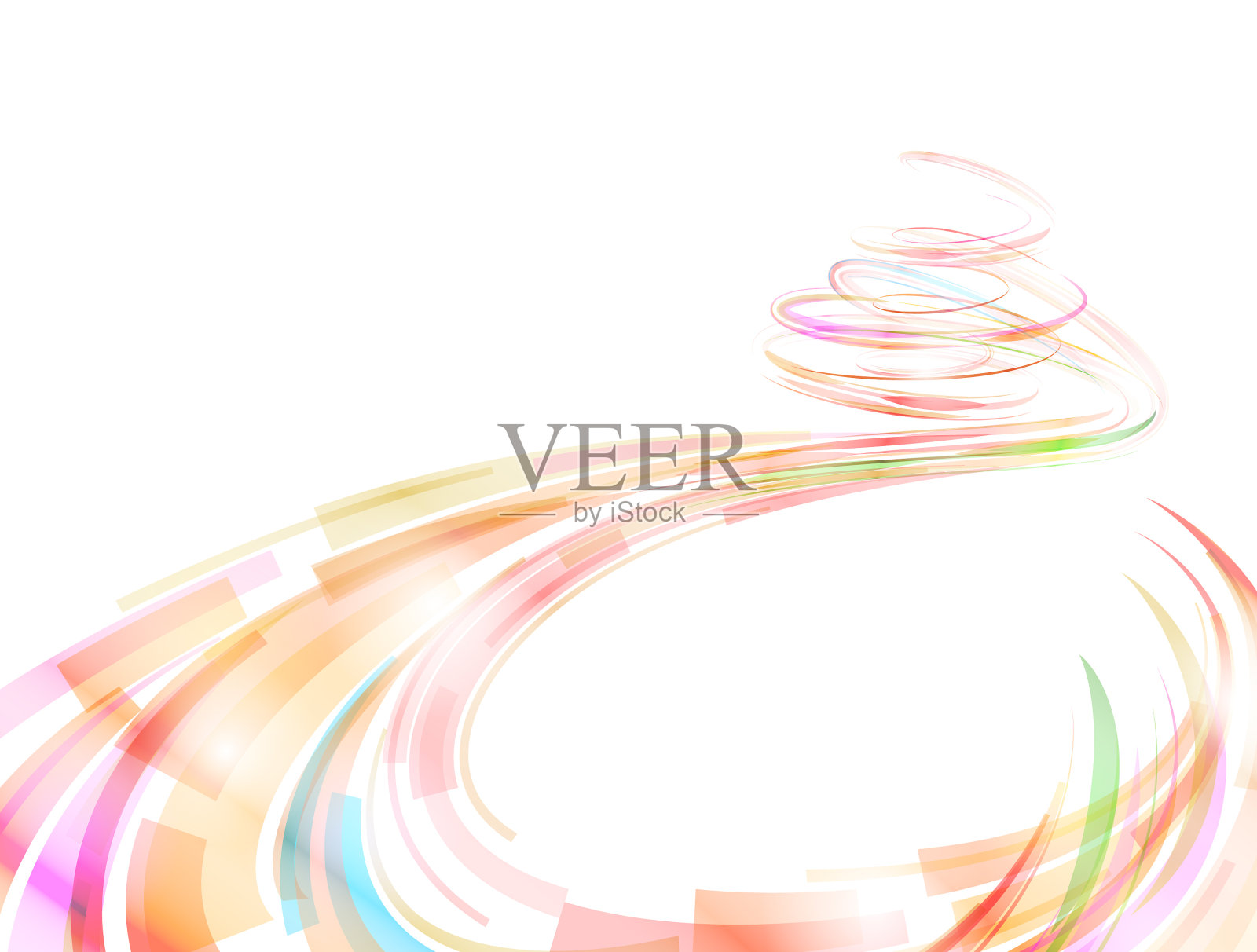 抽象的螺旋条纹的形式环和弧插画图片素材