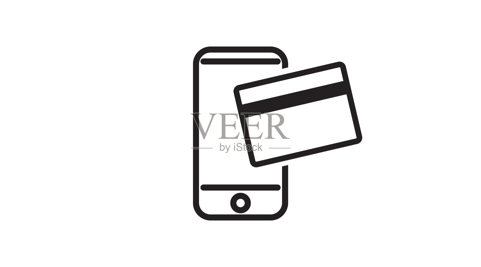 手机和信用卡的图标图标素材