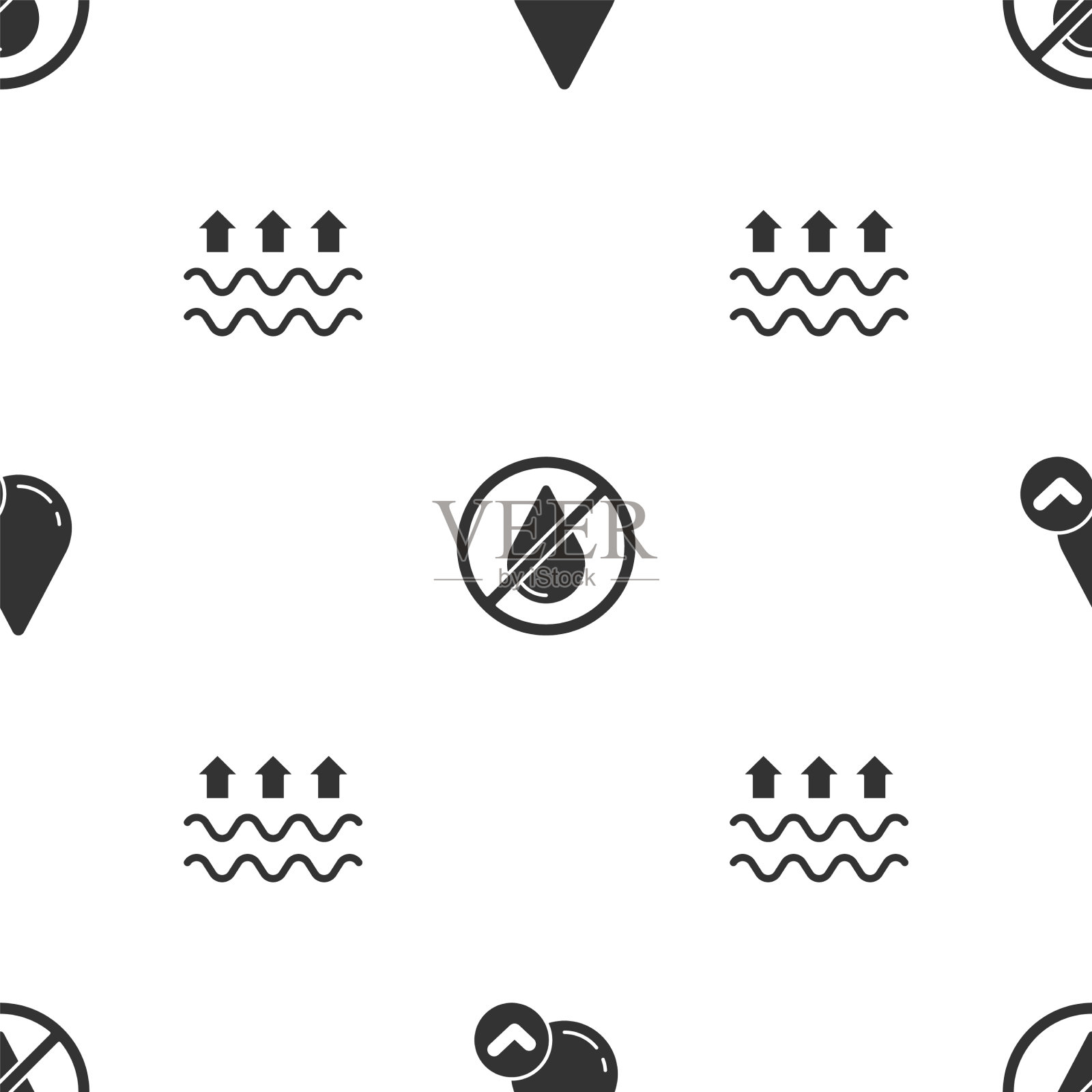 设滴水禁，波水和图标素材