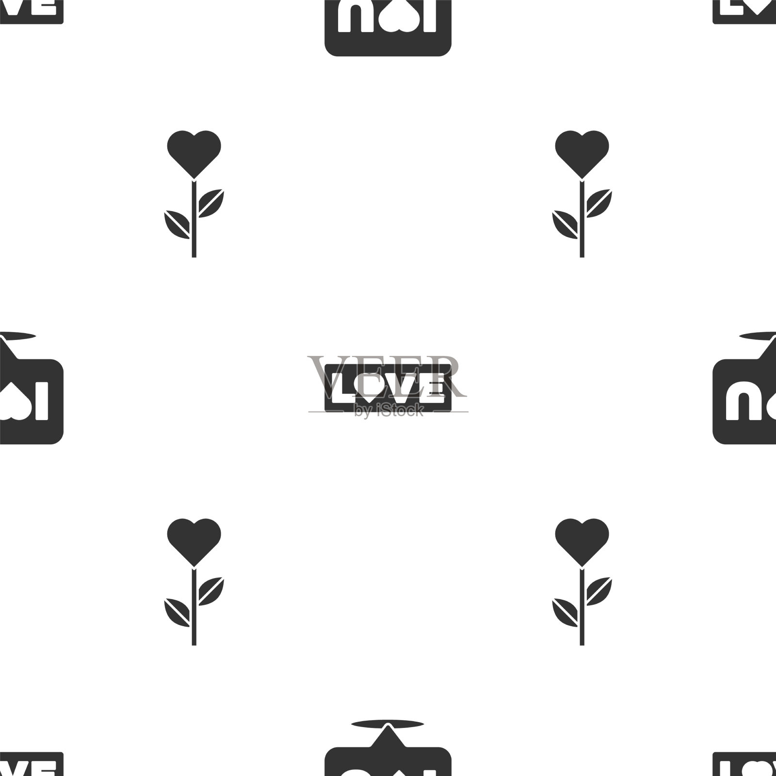 设置语音泡泡和我爱你爱的文字图标素材