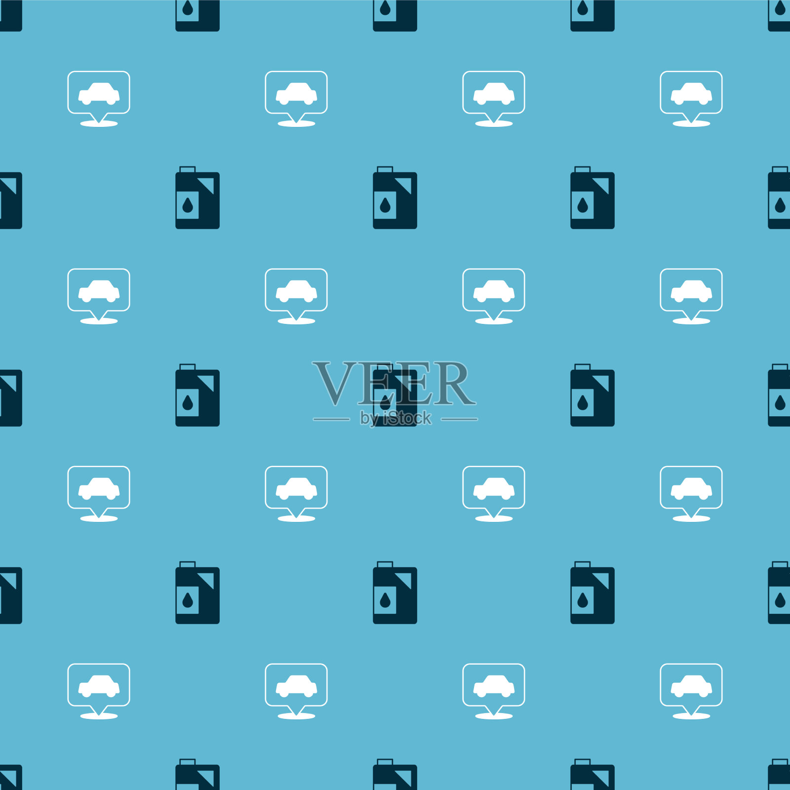 打开机油罐和车用机油图标素材