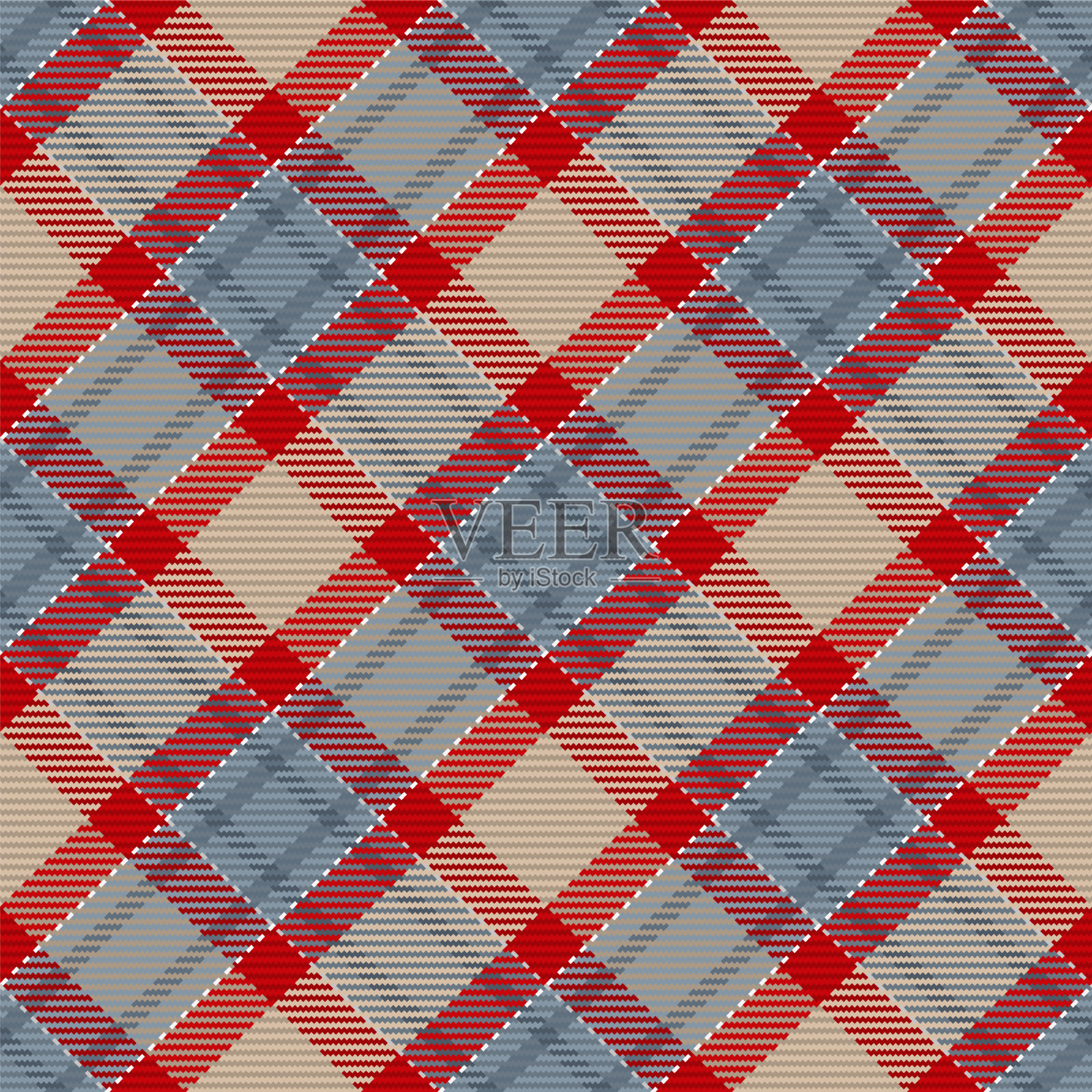 无缝图案苏格兰格子呢格子插画图片素材