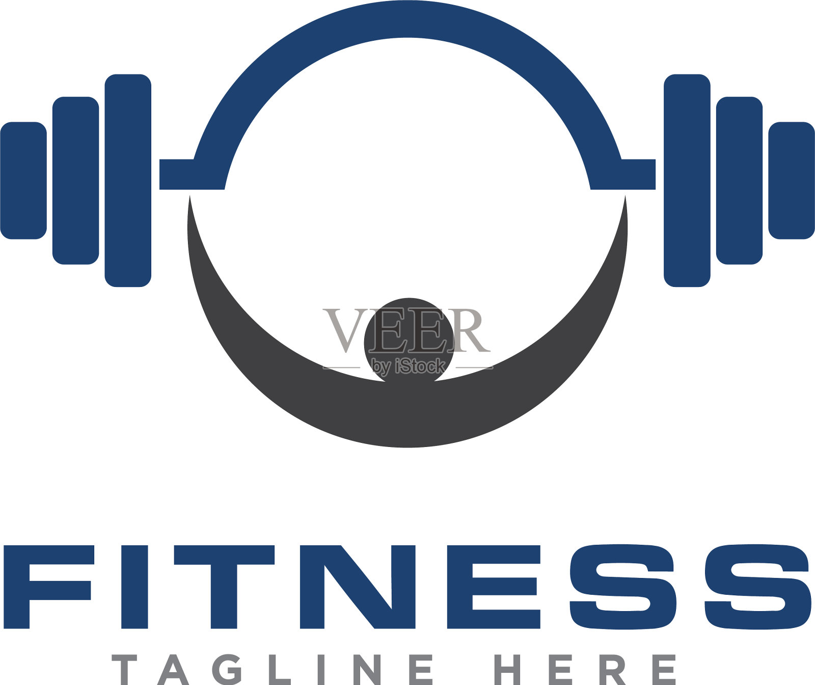 健身馆标识设计插画图片素材