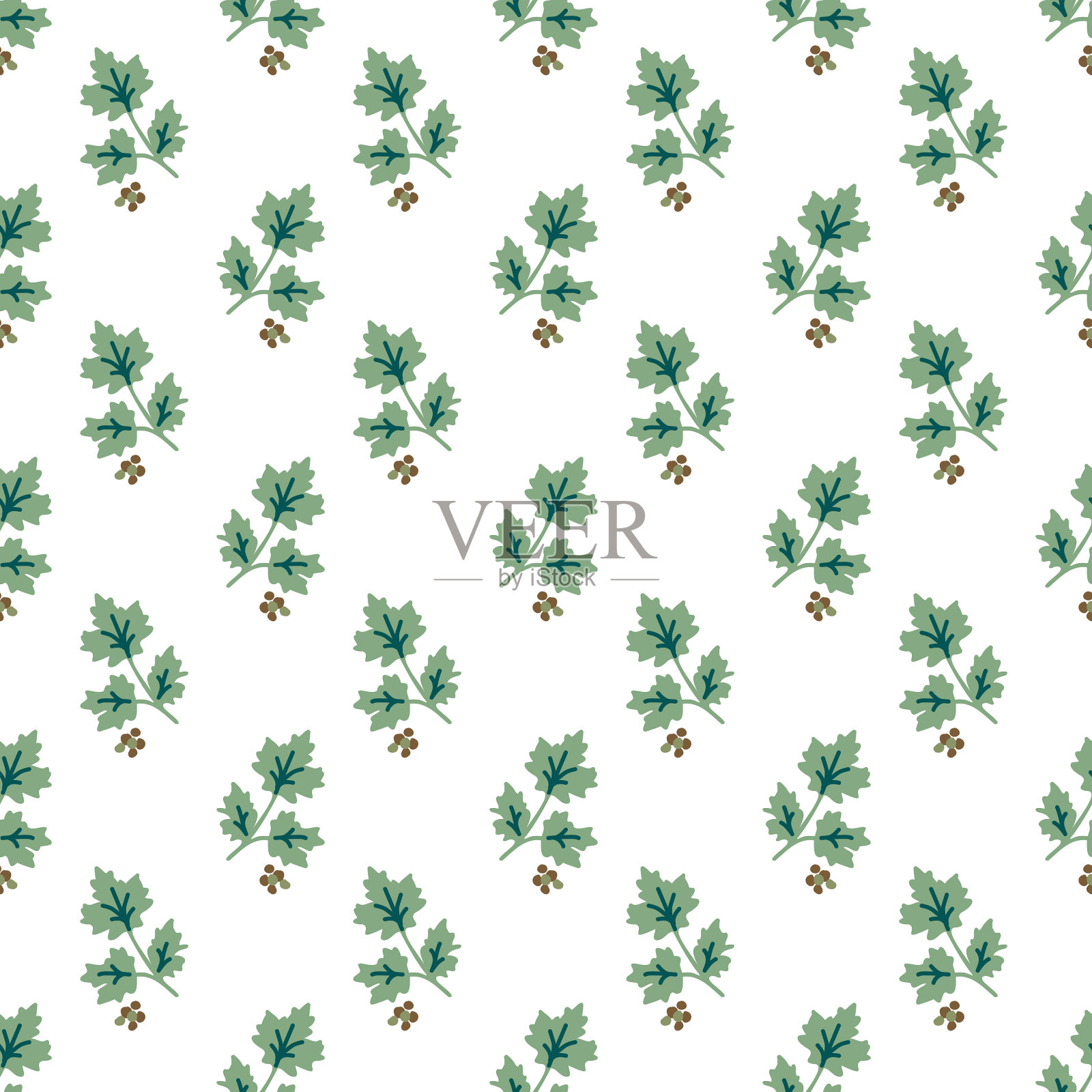 无缝香菜模式插画图片素材