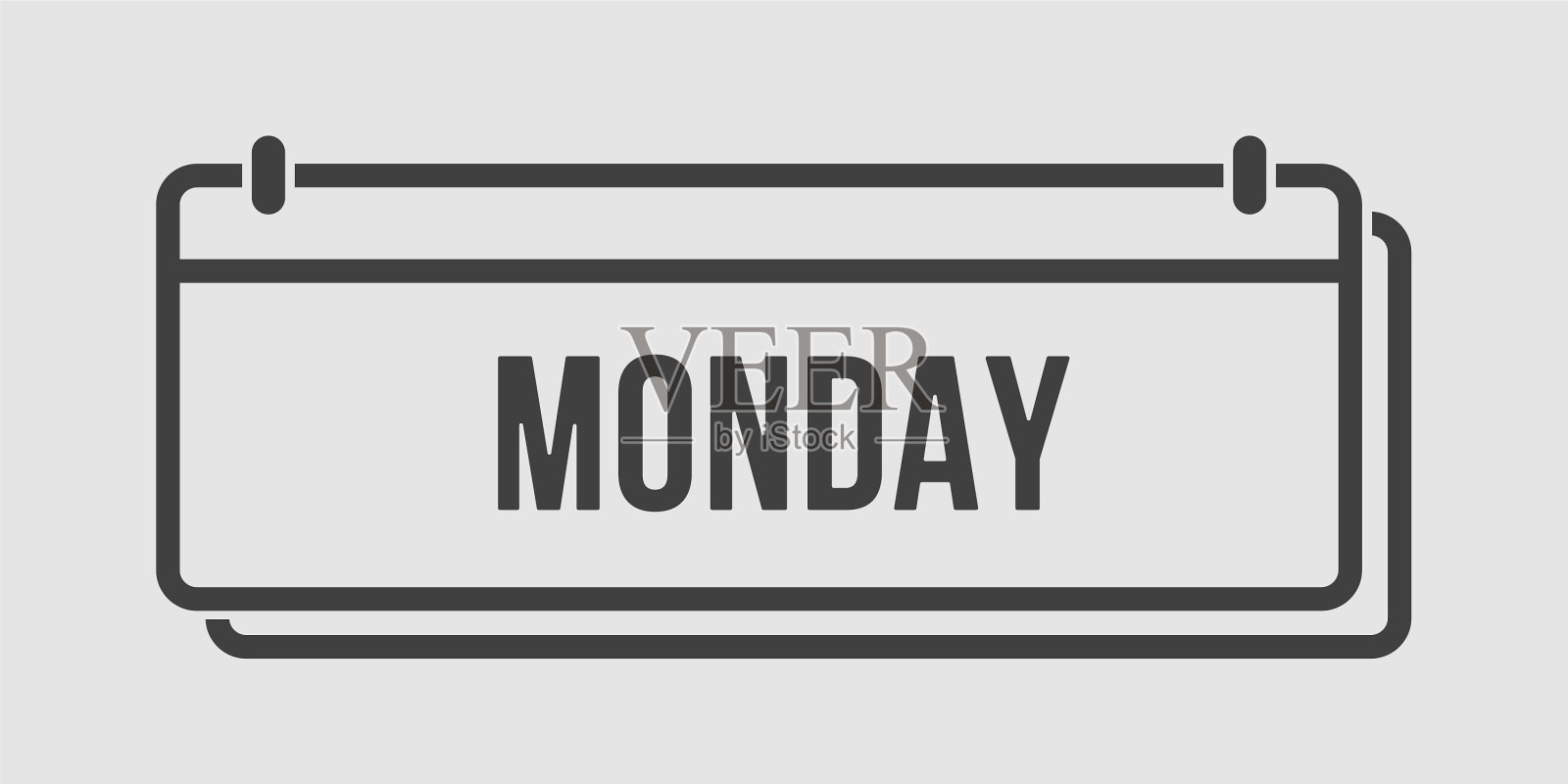 图标页日历日星期星期一插画图片素材