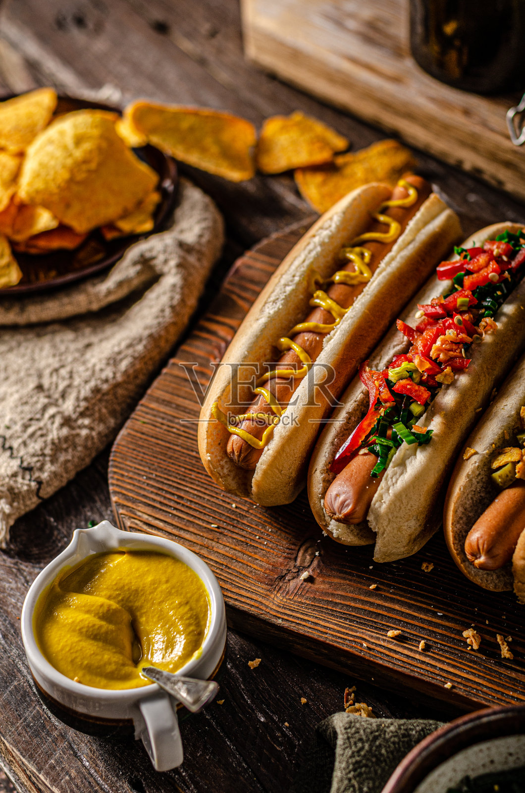 热狗的变化照片摄影图片