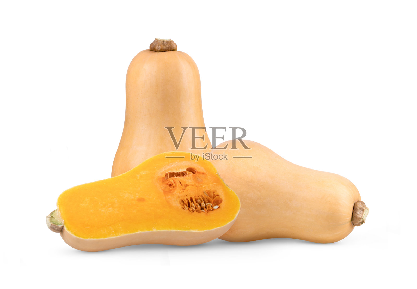 白胡桃南瓜孤立的白色照片摄影图片