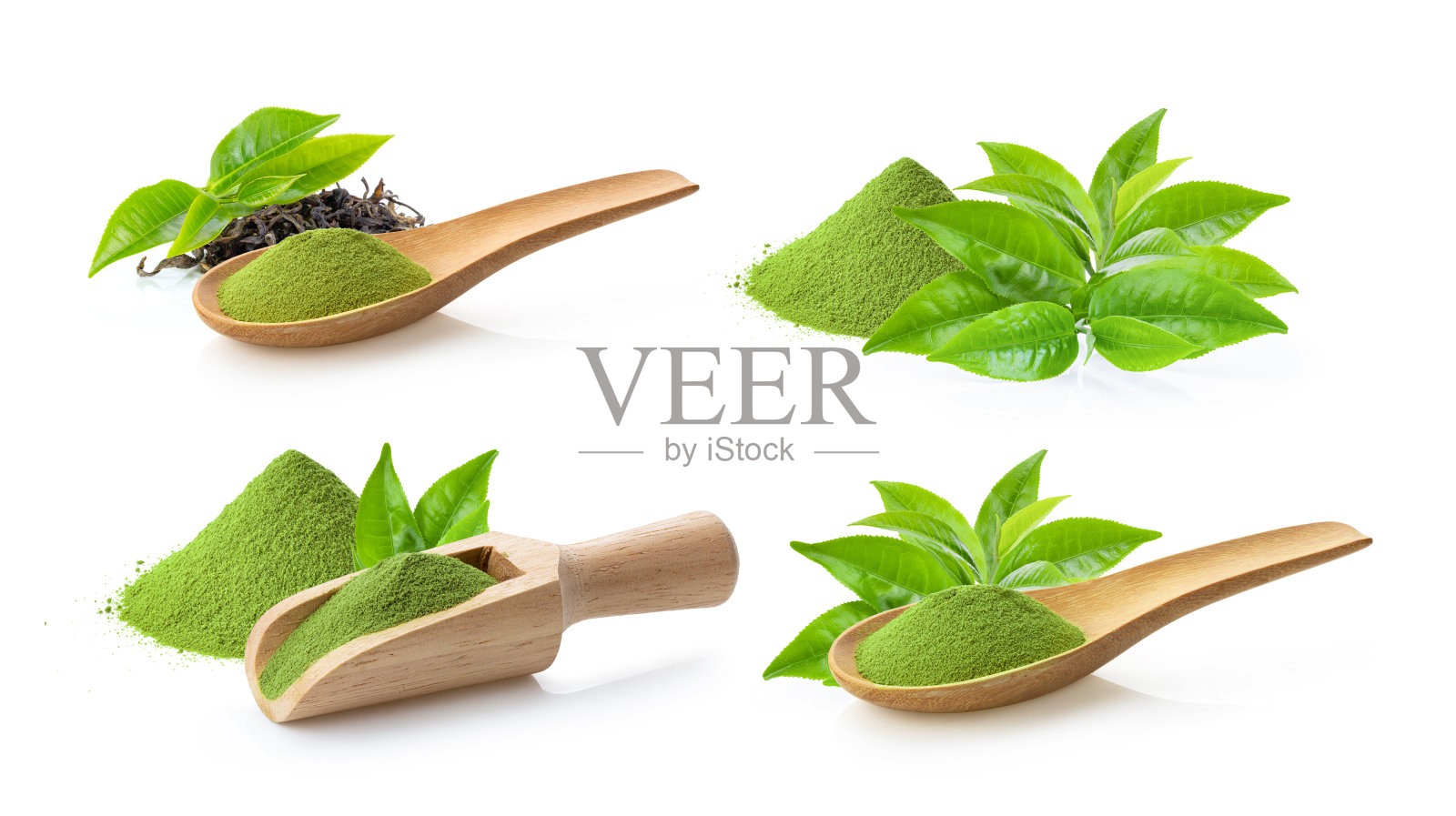 抹茶绿茶粉鲜分离上白绿茶照片摄影图片