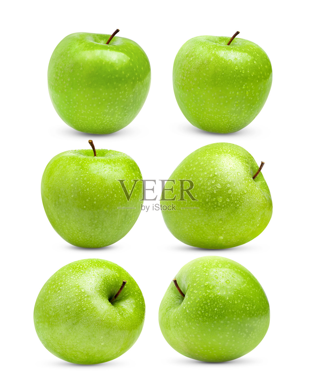 白背景上的青苹果照片摄影图片