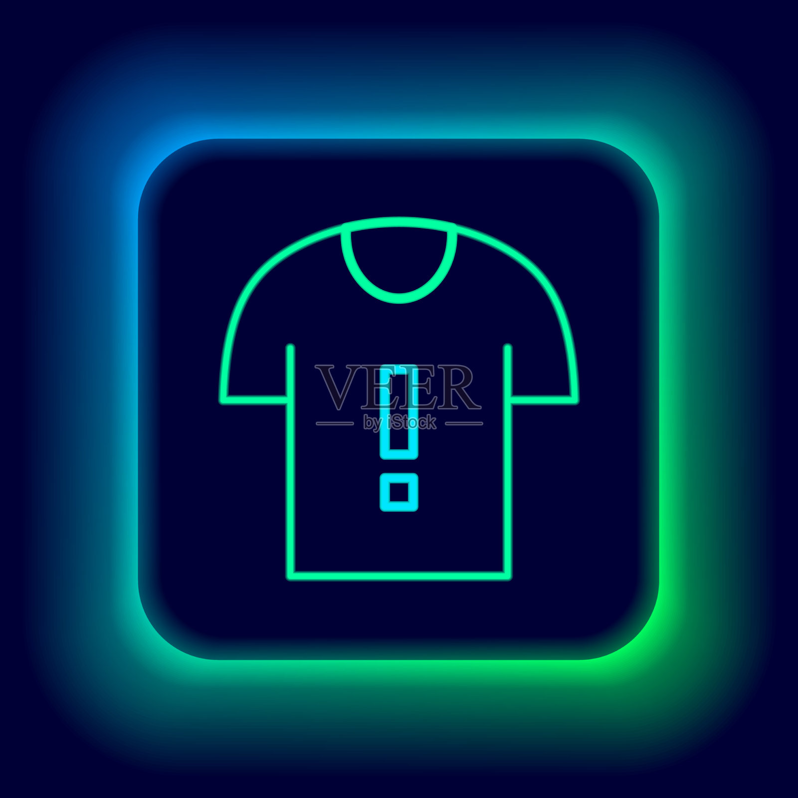 发光的霓虹线t恤抗议图标孤立插画图片素材