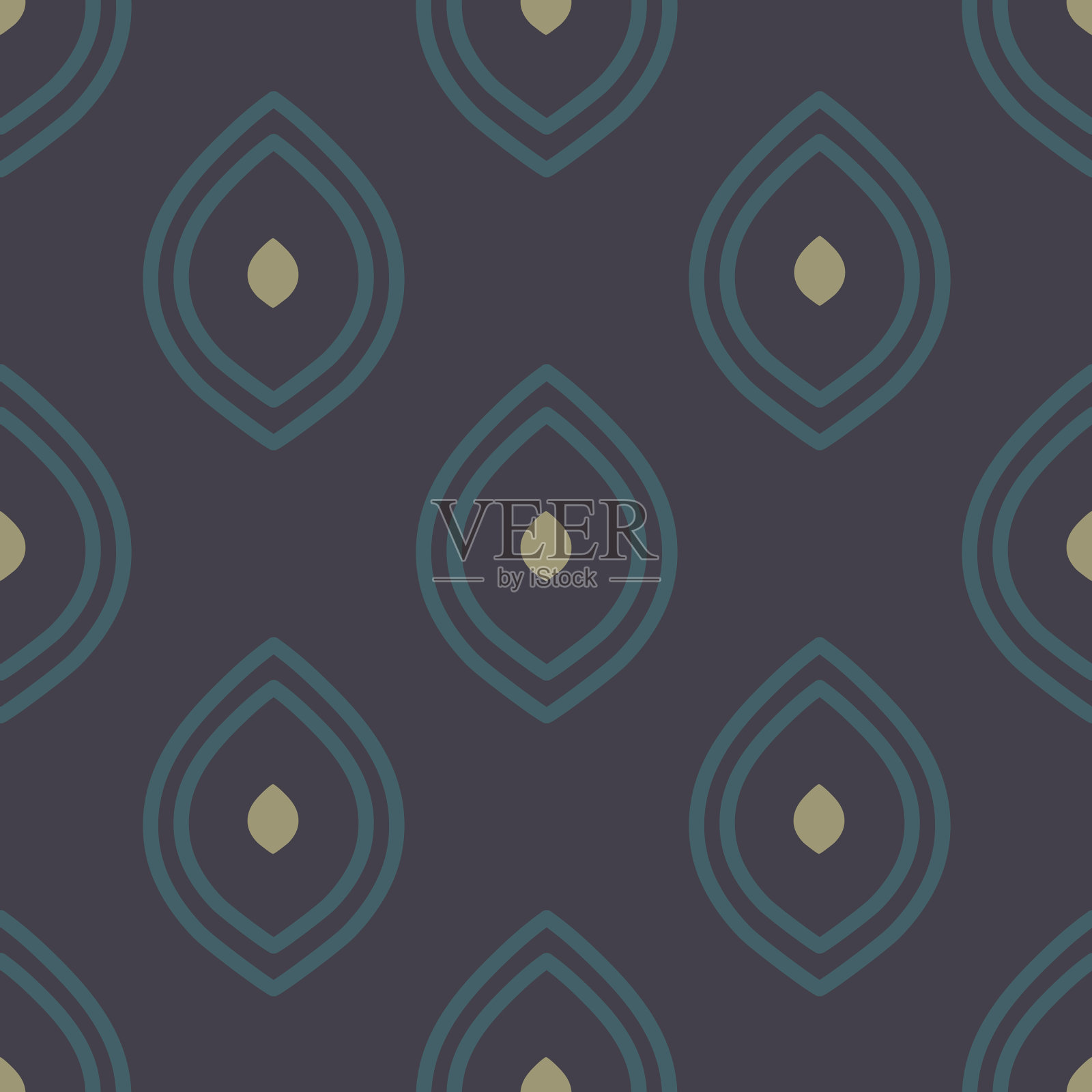 穆迪ogee在暗紫色无缝图案插画图片素材