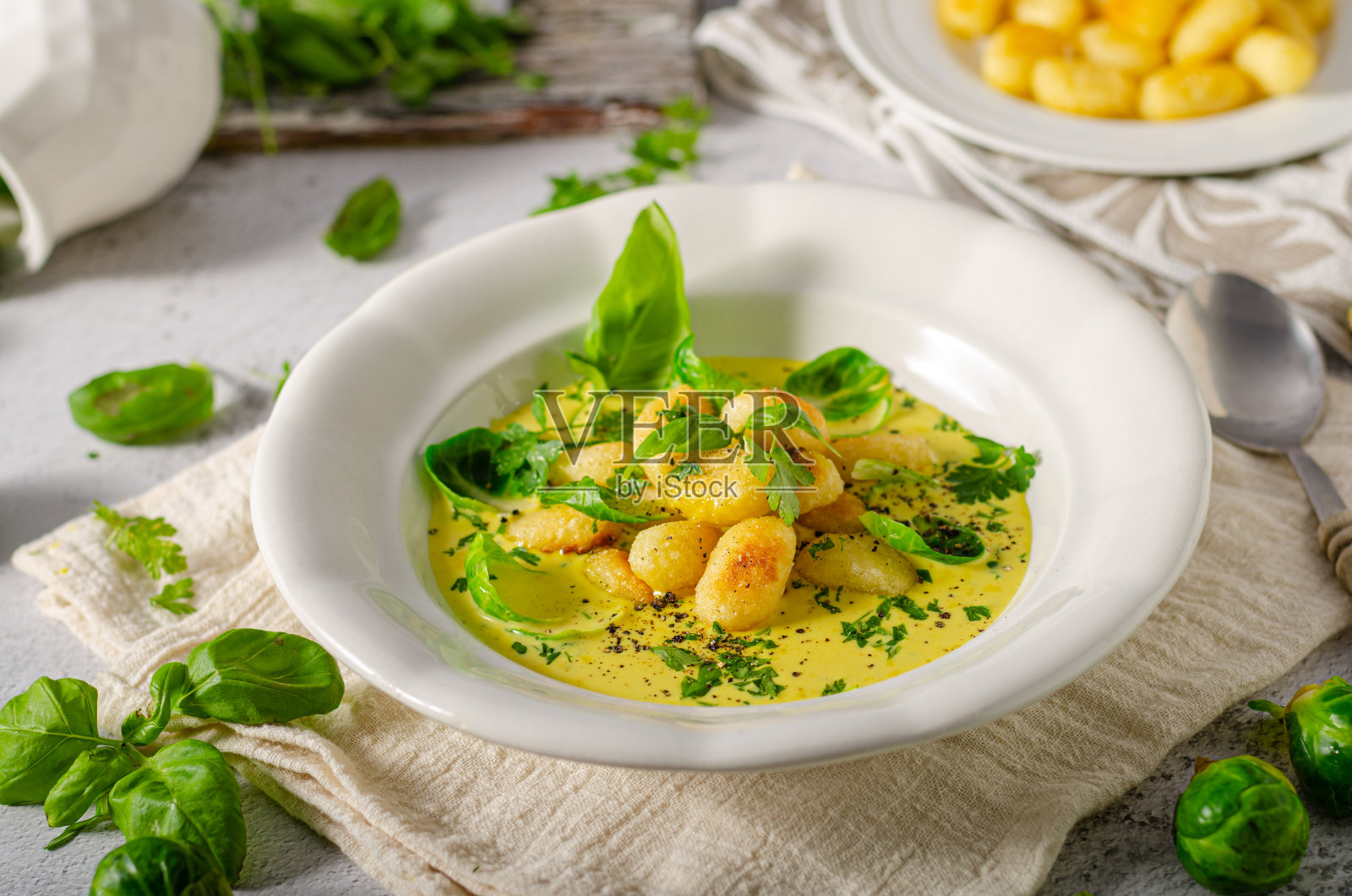 咖喱汁汤圆照片摄影图片