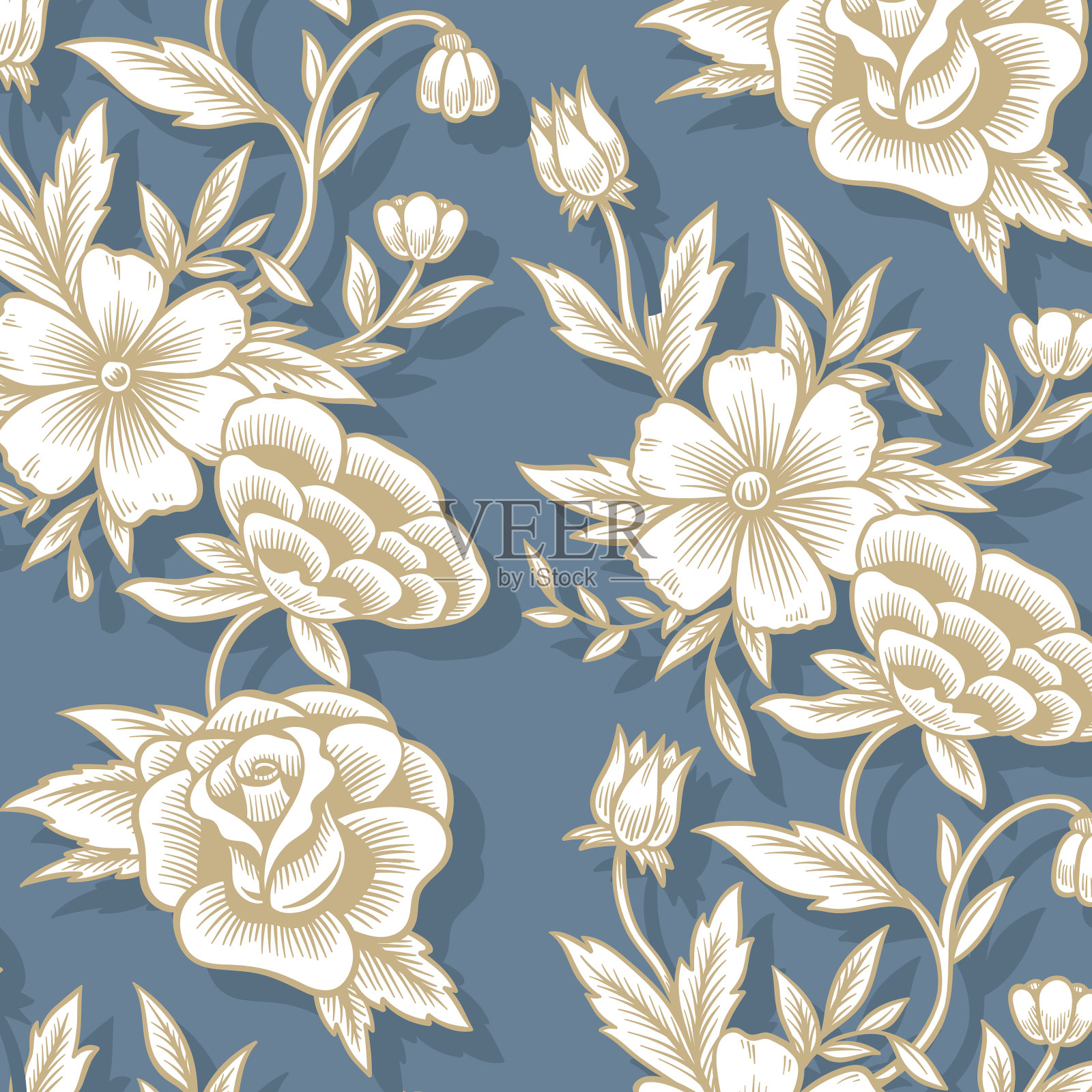 花的背景图案插画图片素材