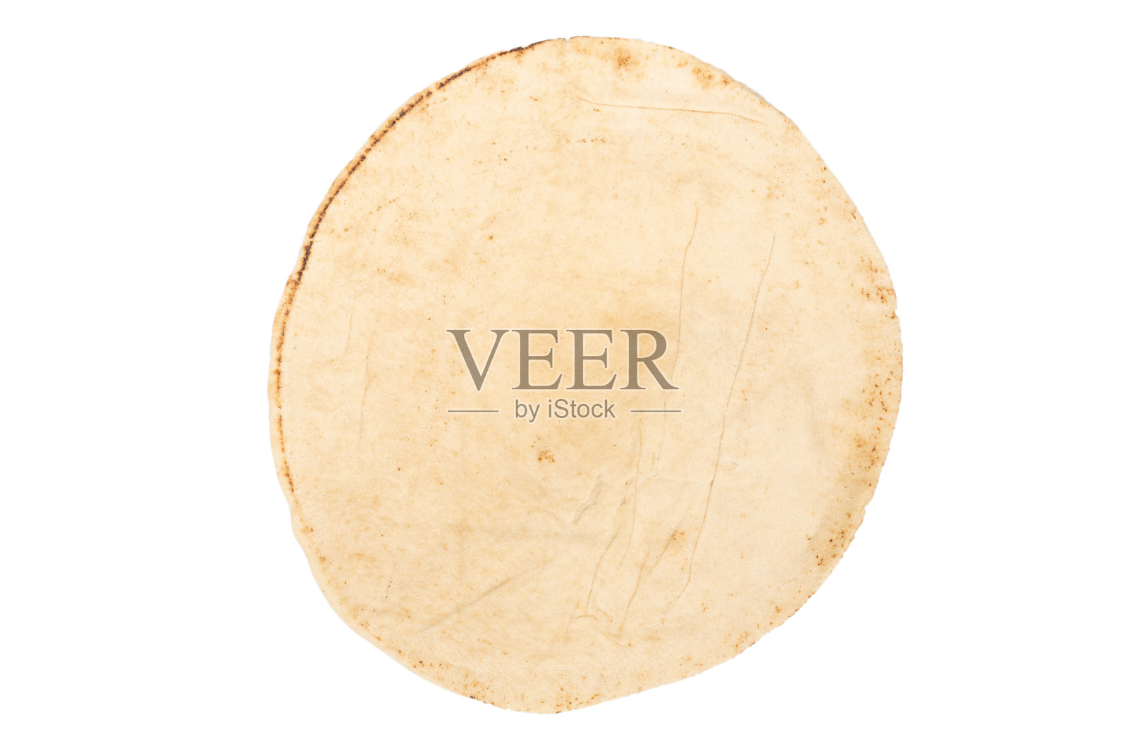 烤皮塔面包孤立的白色背景。照片摄影图片