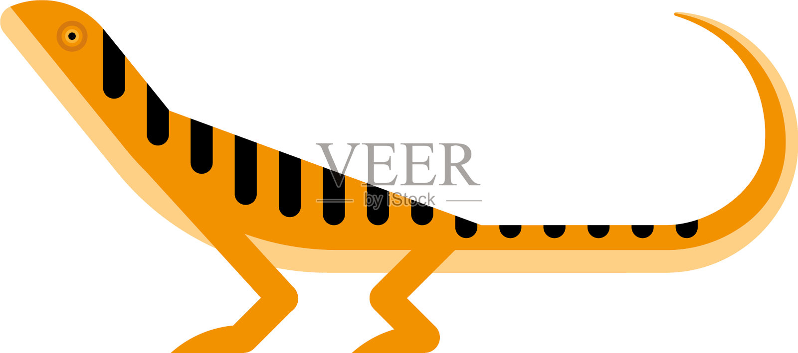 可爱的蝾螈两栖动物设计元素图片