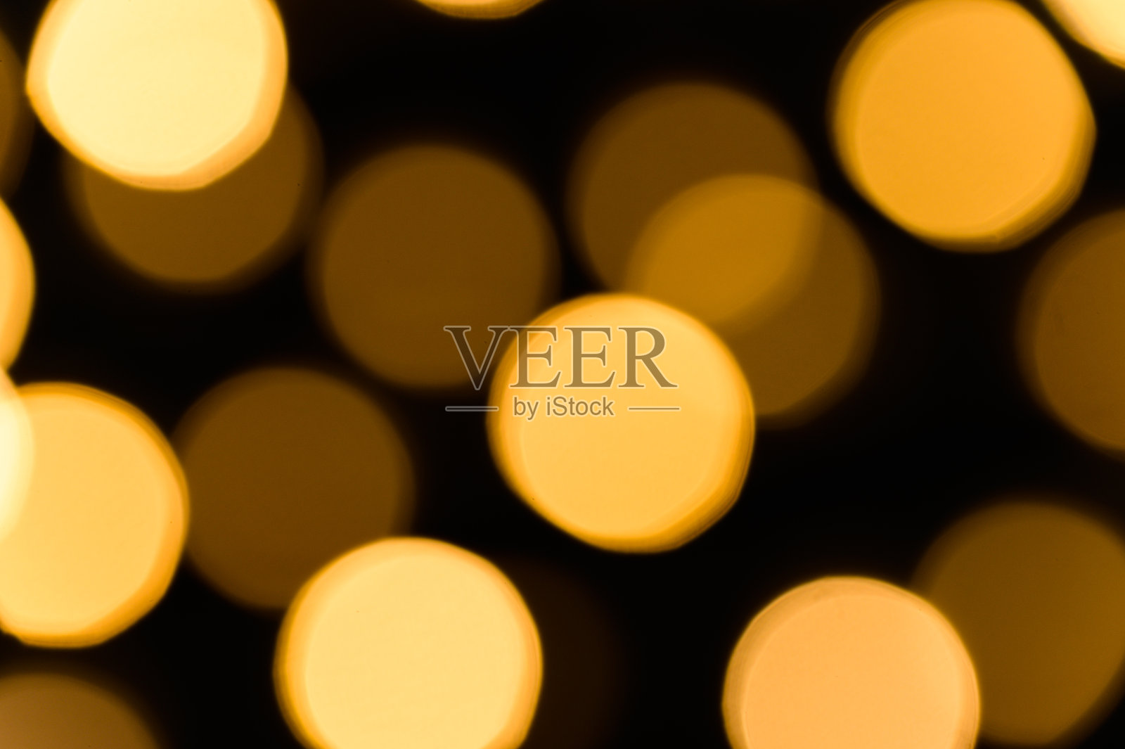 橙色光散景黑色背景球照片摄影图片