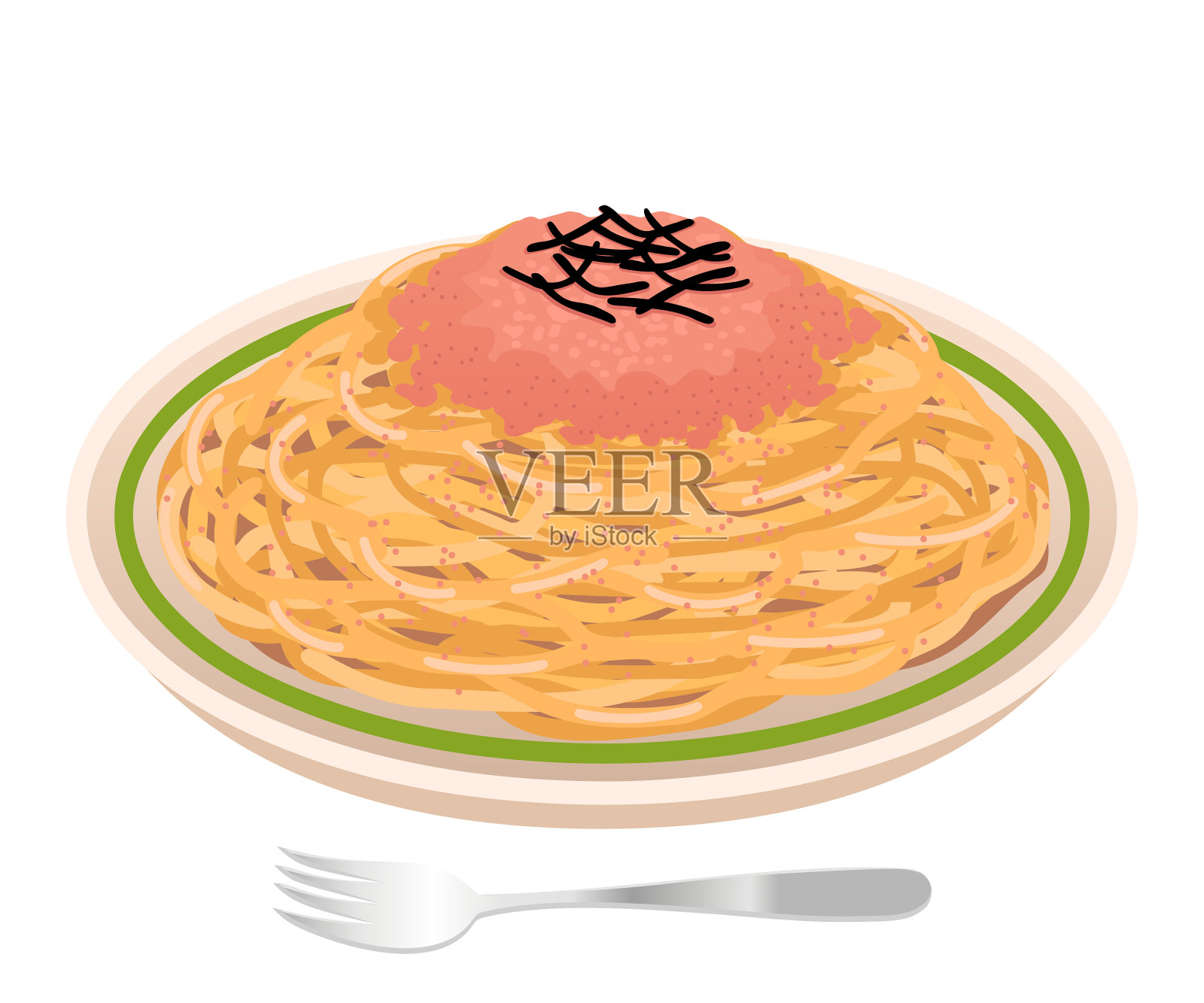 塔拉科意大利面插画图片素材