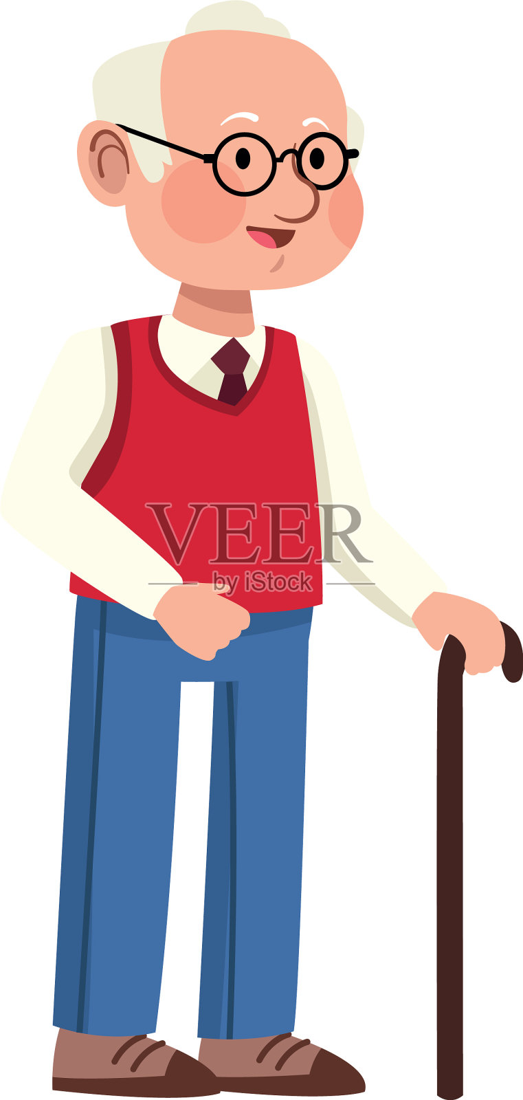 爷爷戴眼镜设计元素图片