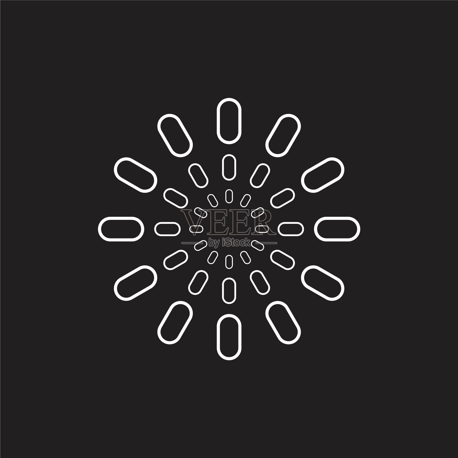 灯光明亮的符号线条艺术标志图标素材