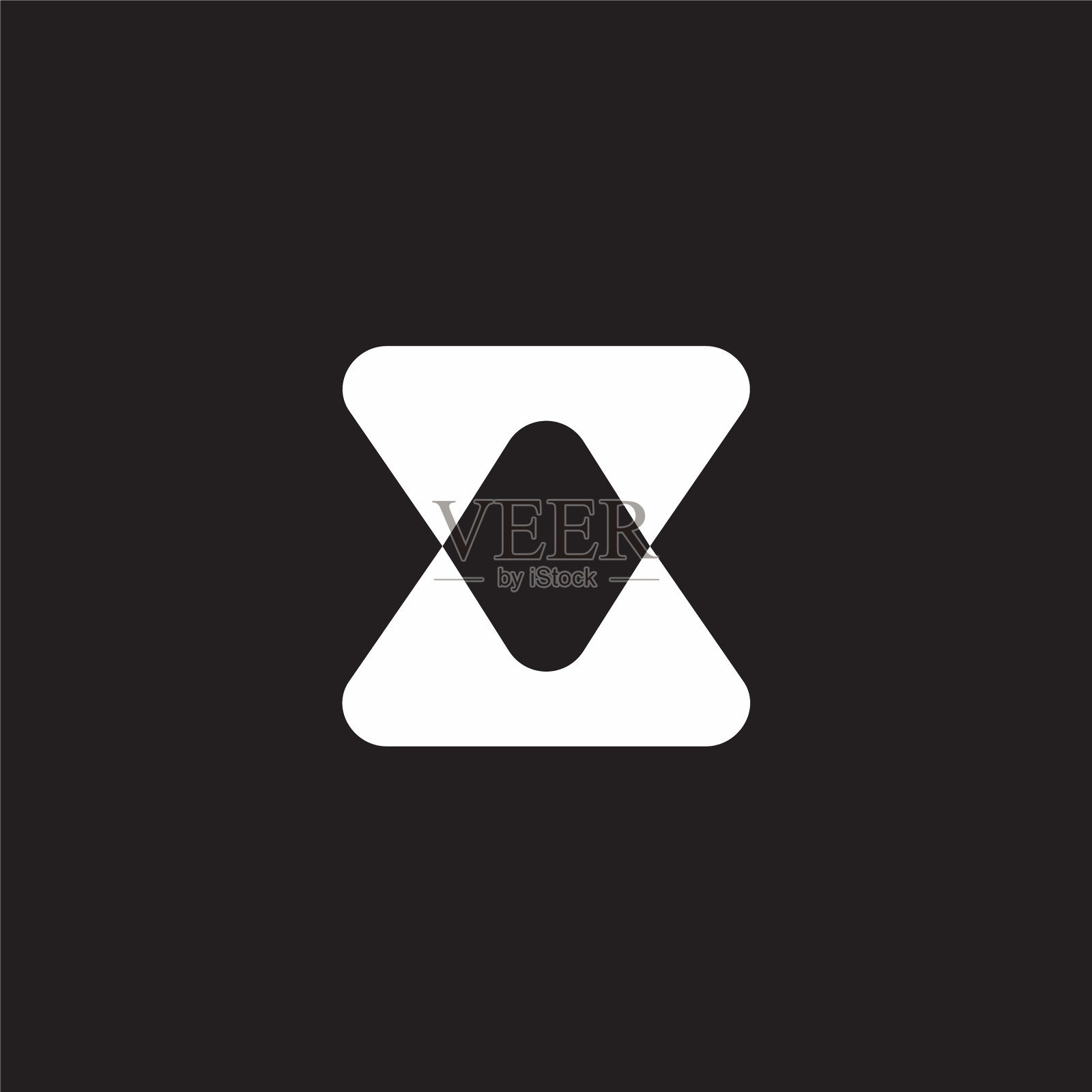 字母xx数字二方形独特的几何标志图标素材