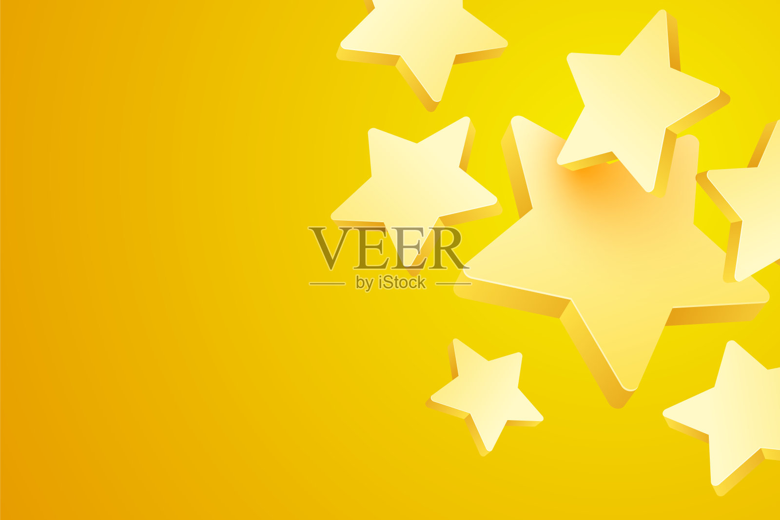 抽象背景与动态3d星星。现代时尚的横幅或海报设计插画图片素材