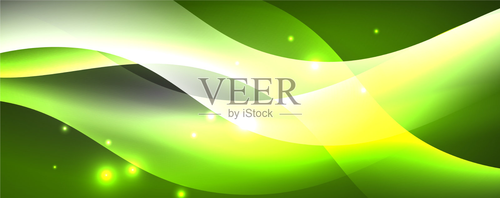 闪闪发光的霓虹波光线抽象插画图片素材