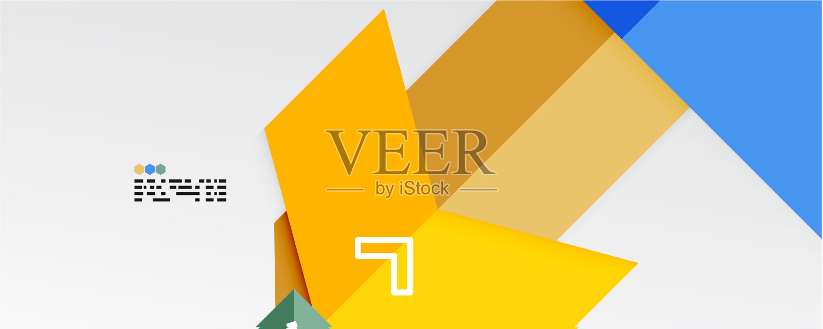 闪闪发光的三角形和几何形状插画图片素材