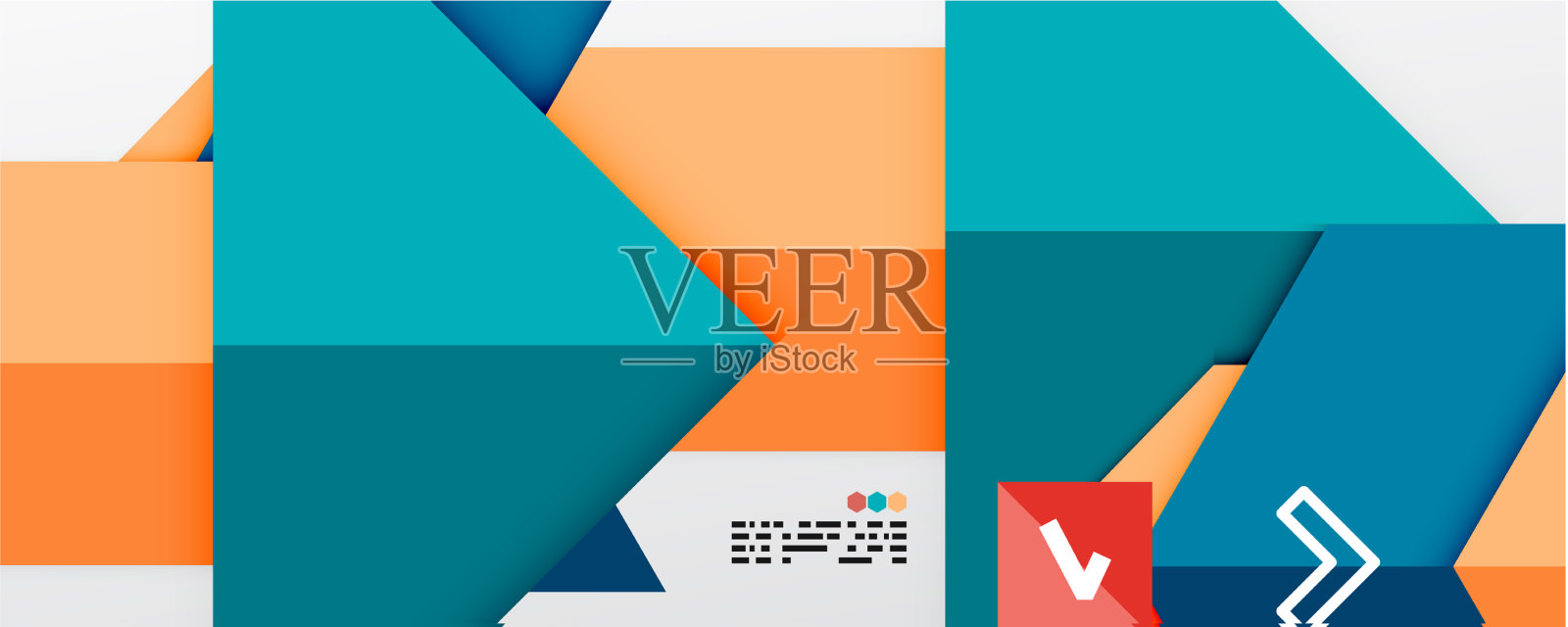 闪闪发光的三角形和几何形状设计模板素材