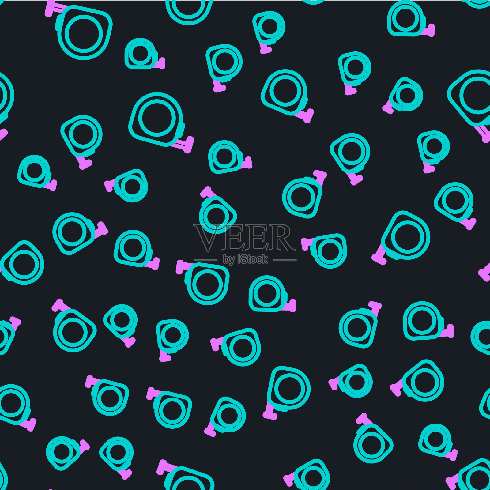 轮盘线建设图标孤立无缝插画图片素材