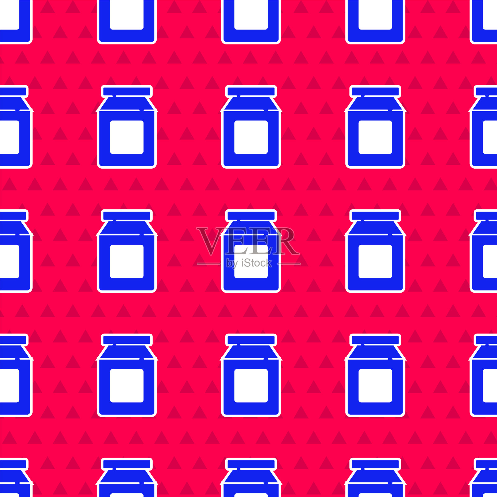 蓝色的在线订购和快餐外卖图标插画图片素材