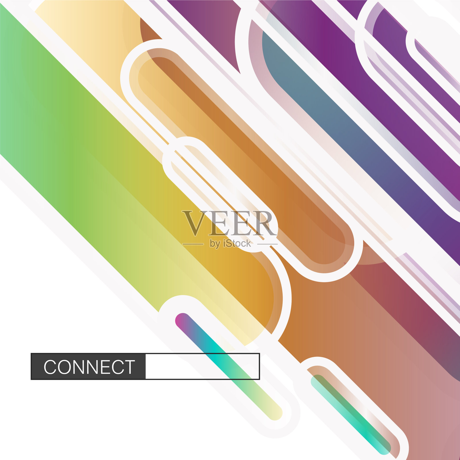 扁平的动态形状在时髦的几何风格插画图片素材