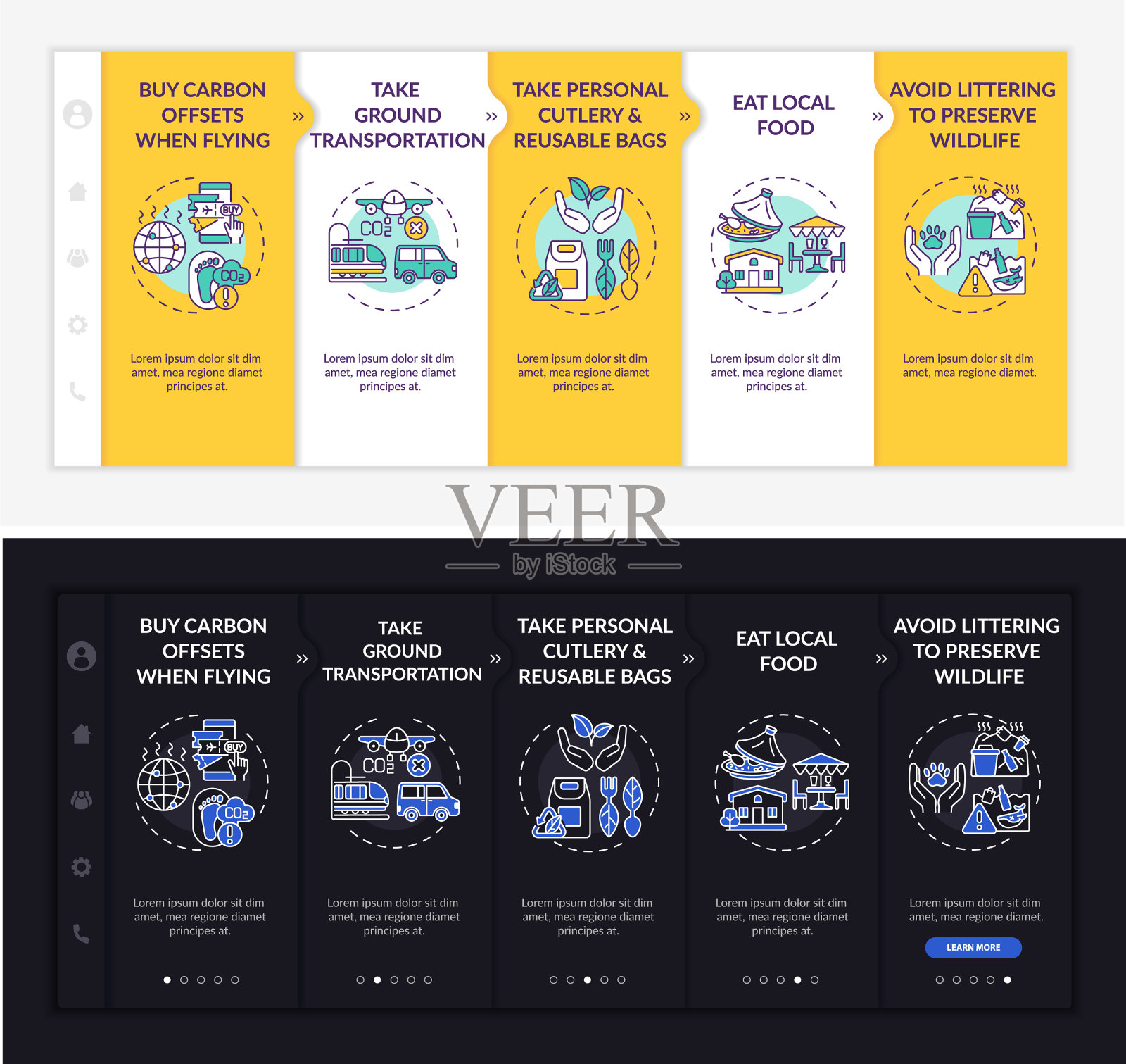 可持续旅游提示登船模板插画图片素材