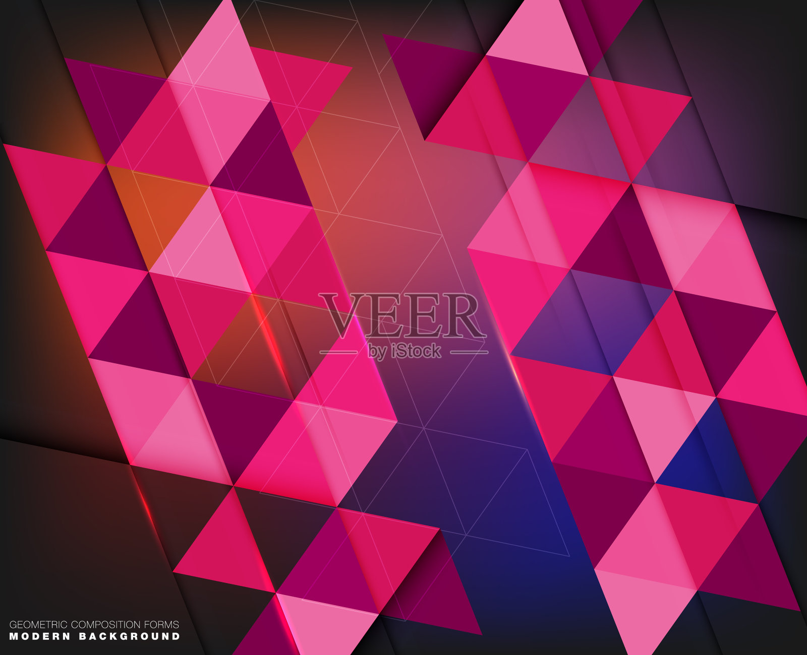 抽象的几何构成形式现代插画图片素材