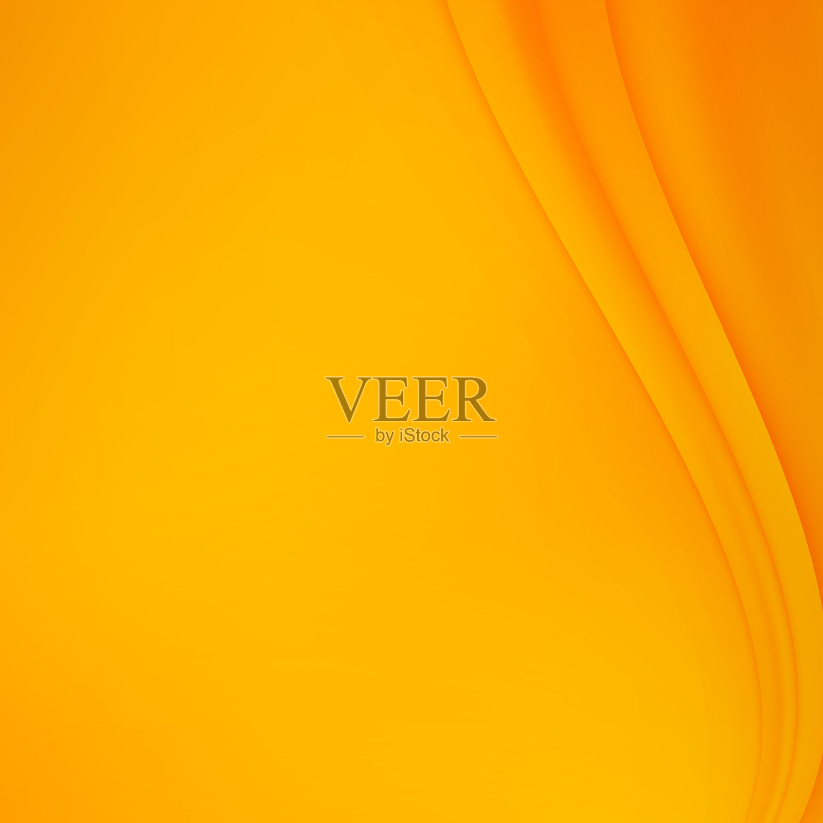 抽象的橙色和黄色背景与波浪插画图片素材