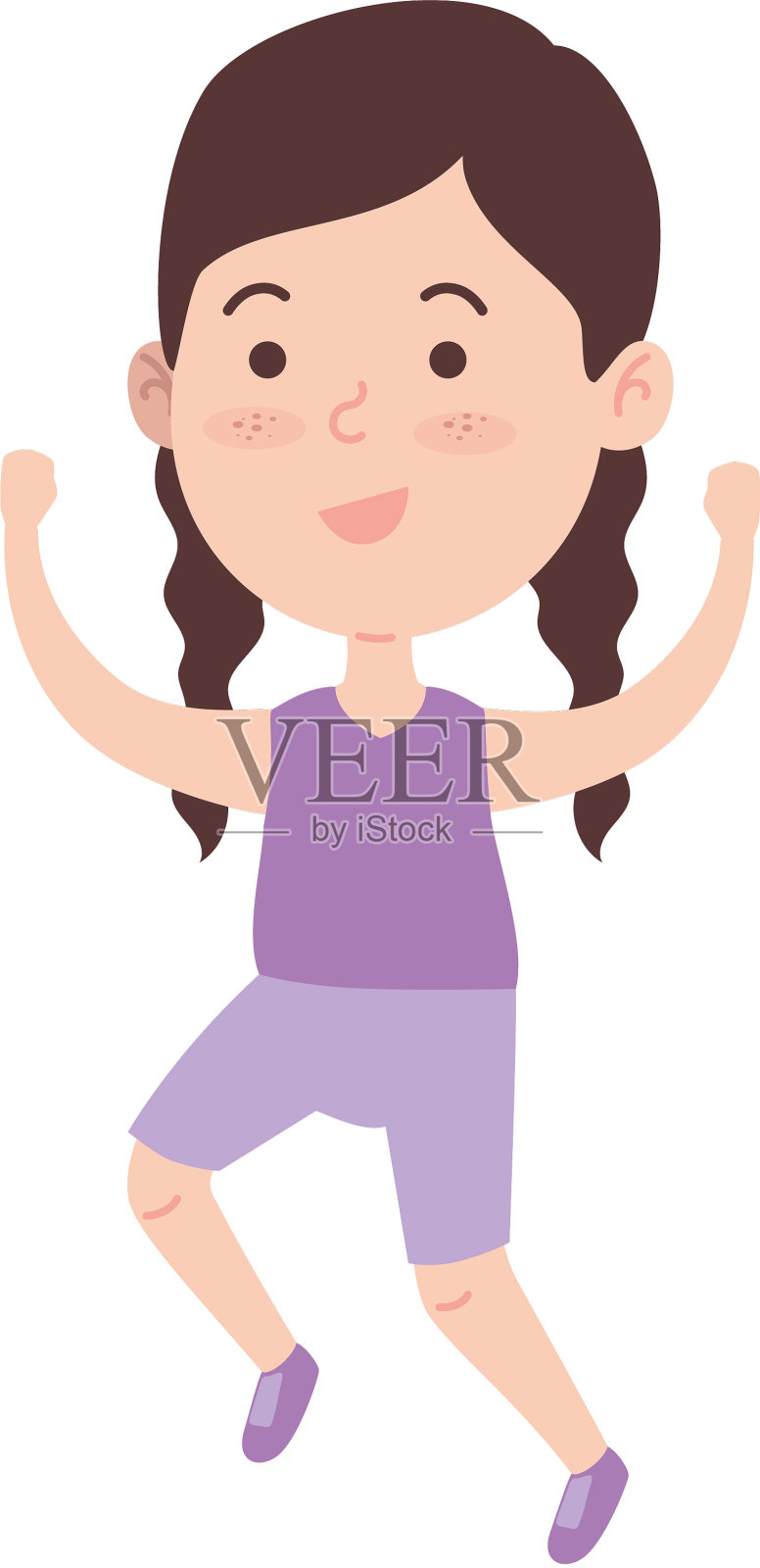 自闭症的女孩活跃设计元素图片