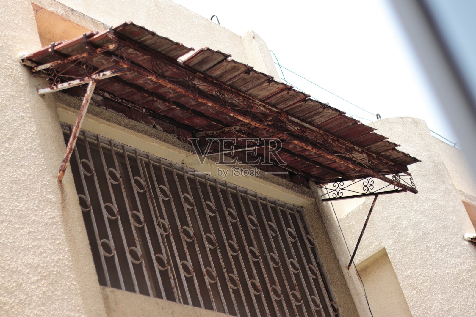 传统阳台用砖遮阳照片摄影图片