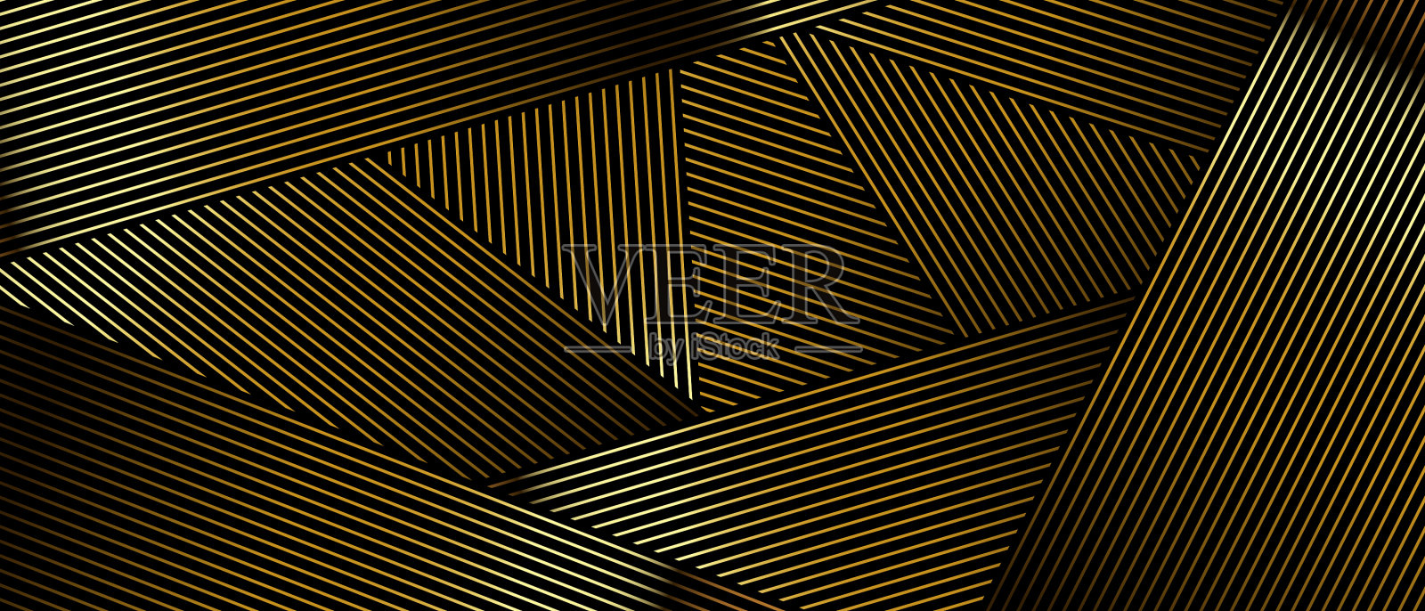 抽象的黑色背景与黄金对角线插画图片素材