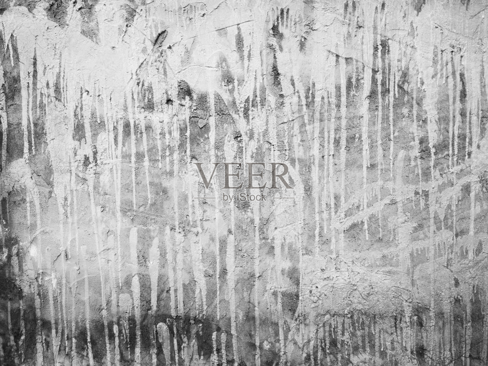 混凝土墙有白色的污渍流下来。照片摄影图片