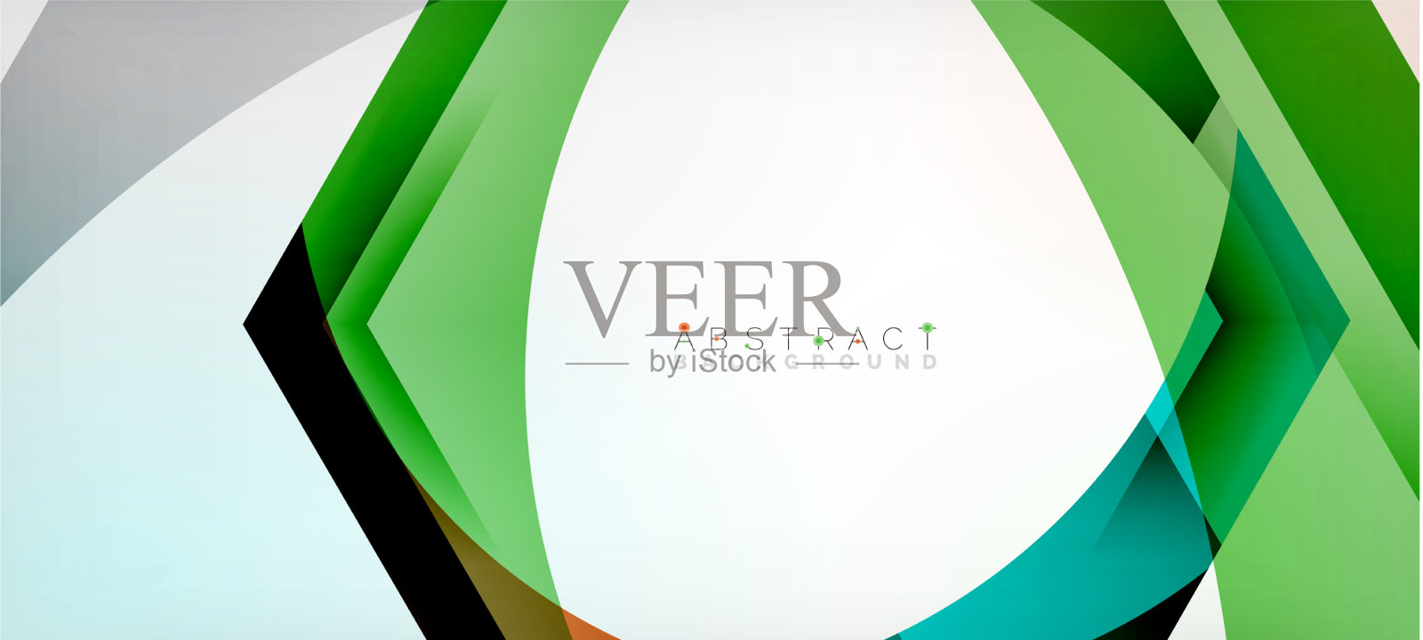 彩色六边形几何抽象插画图片素材