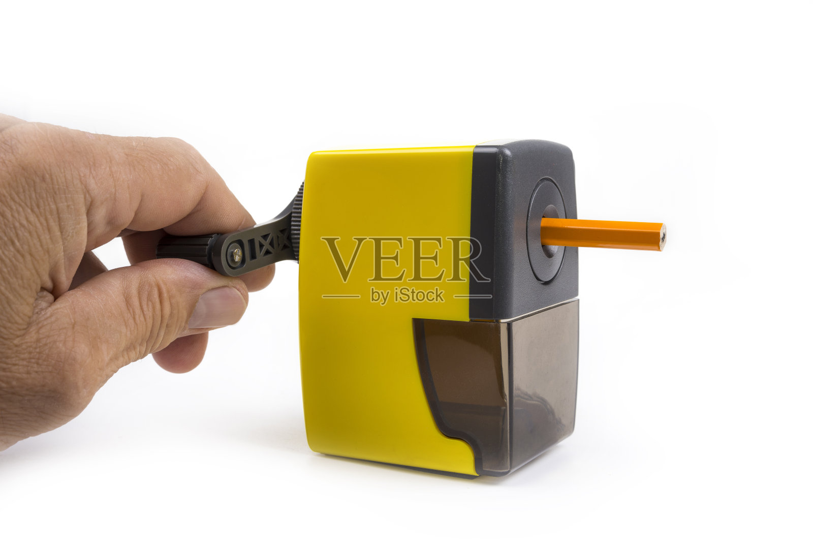 一个带手柄的卷笔刀照片摄影图片