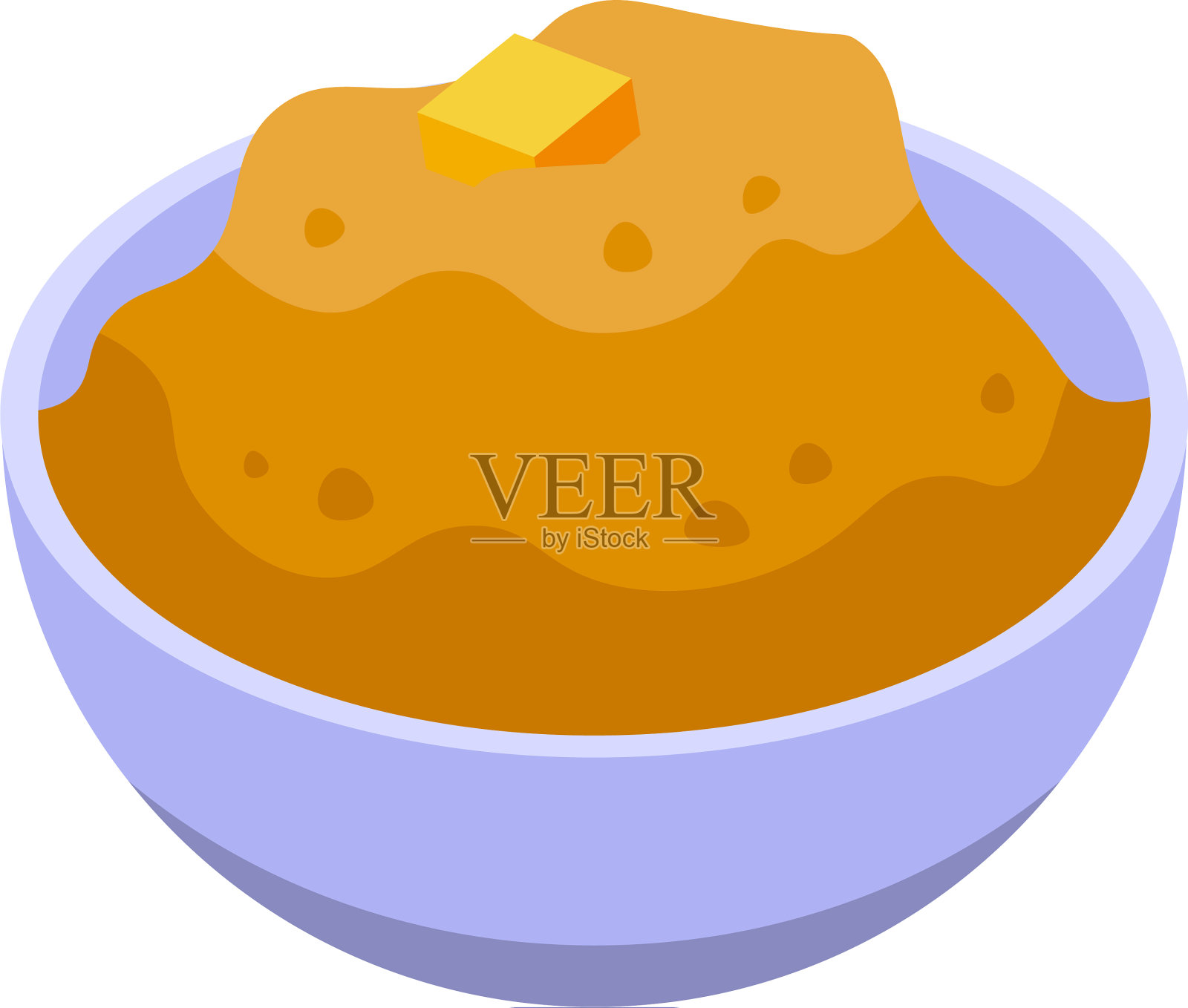 土豆泥假日图标等距风格插画图片素材