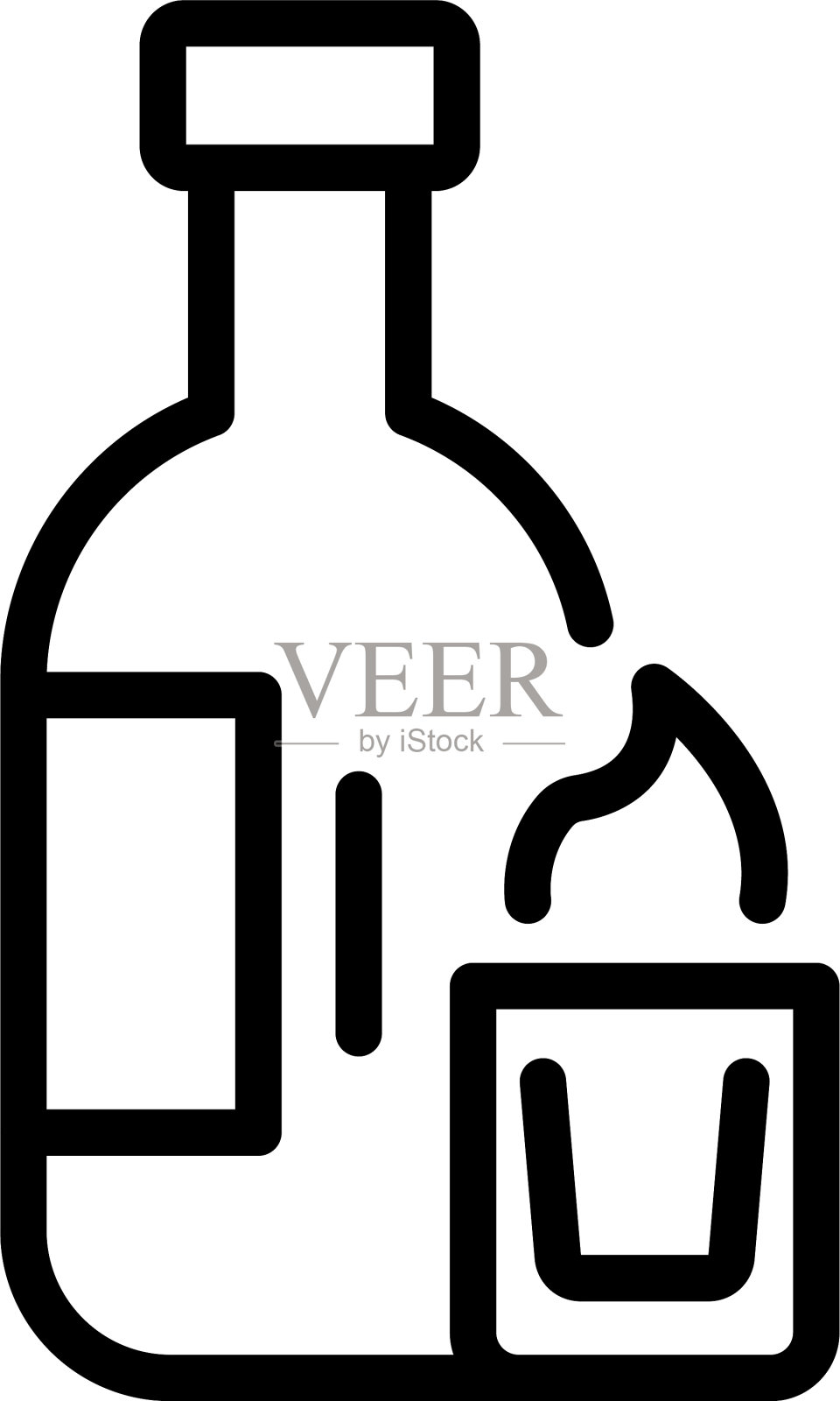 派对饮料图标轮廓风格图标素材