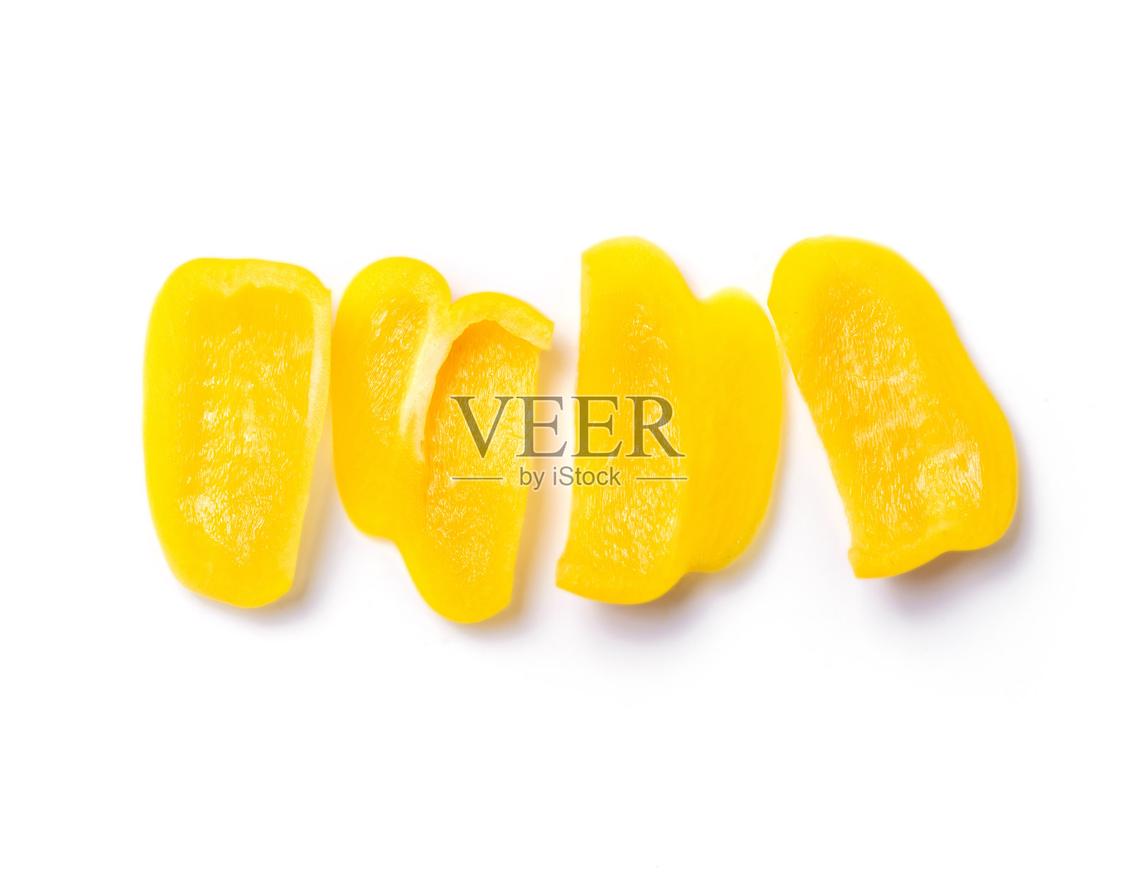 白底黄椒照片摄影图片